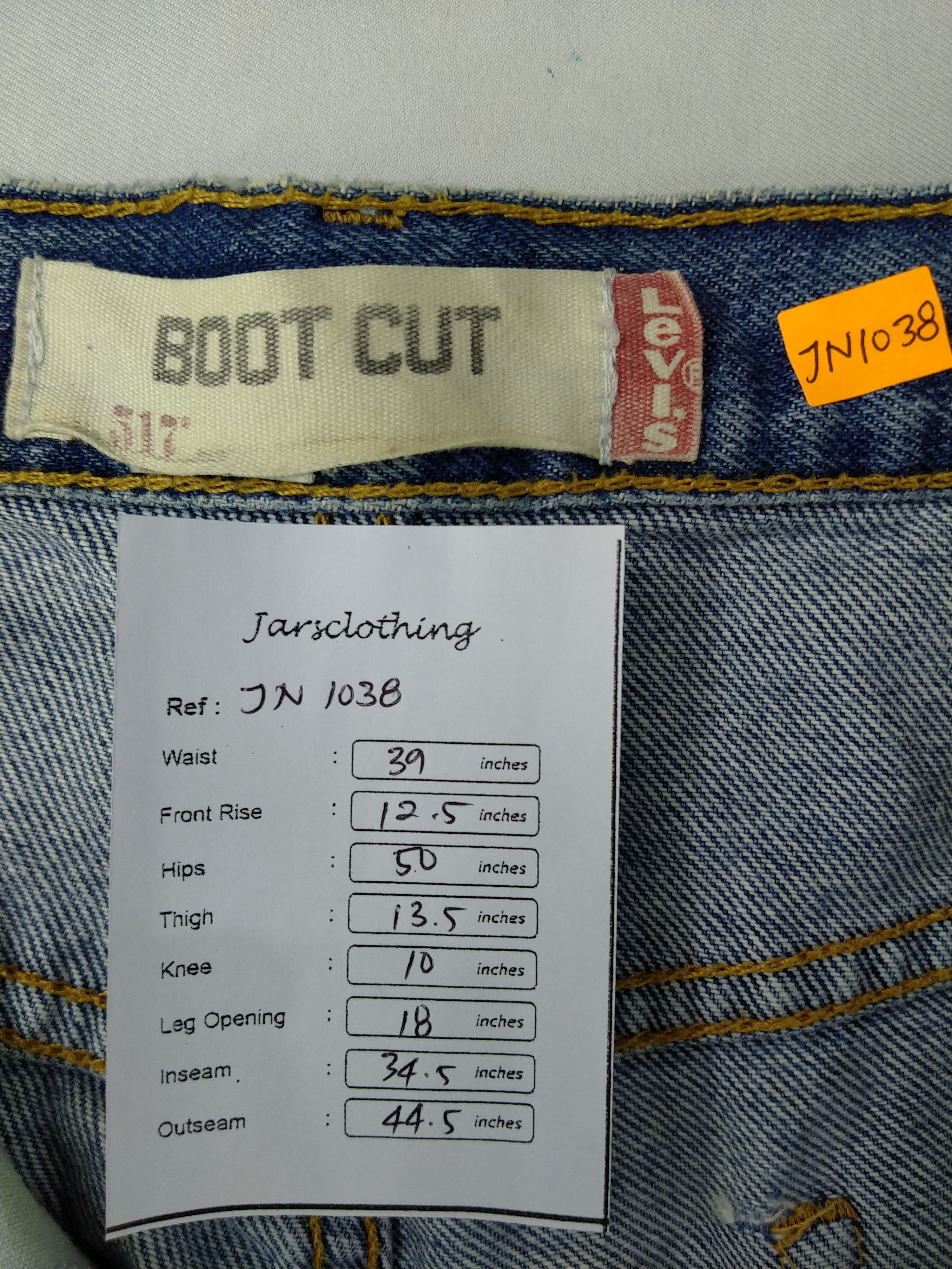 Levi's Boot Cut Vintage Levi's 517 Jeans 39x34.5 Denim -JN1038 Size US 39 - 9 Thumbnail
