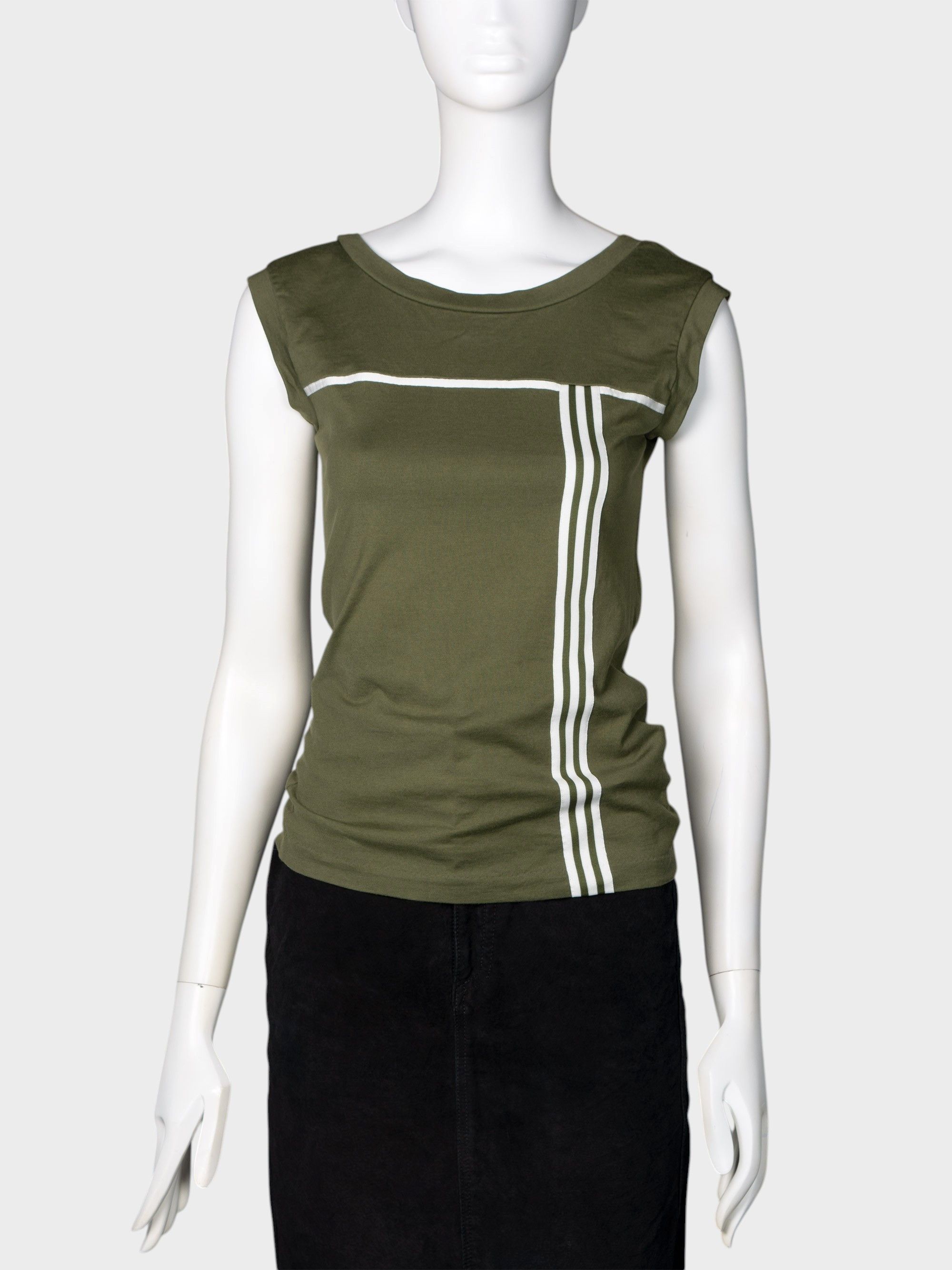 Y-3 - S/S 2003 - women's three stripes tank top (green)