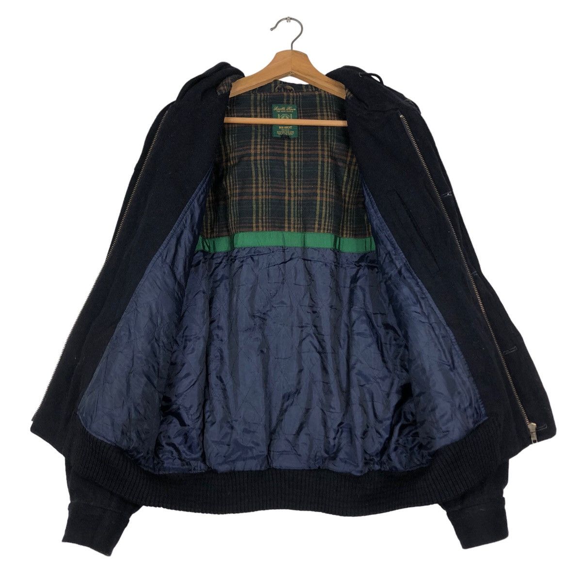 Issey Miyake 🔥Vintage Wool Bomber Jacket Be-Hot Blanket Lining Tartan Size US L / EU 52-54 / 3 - 13 Thumbnail