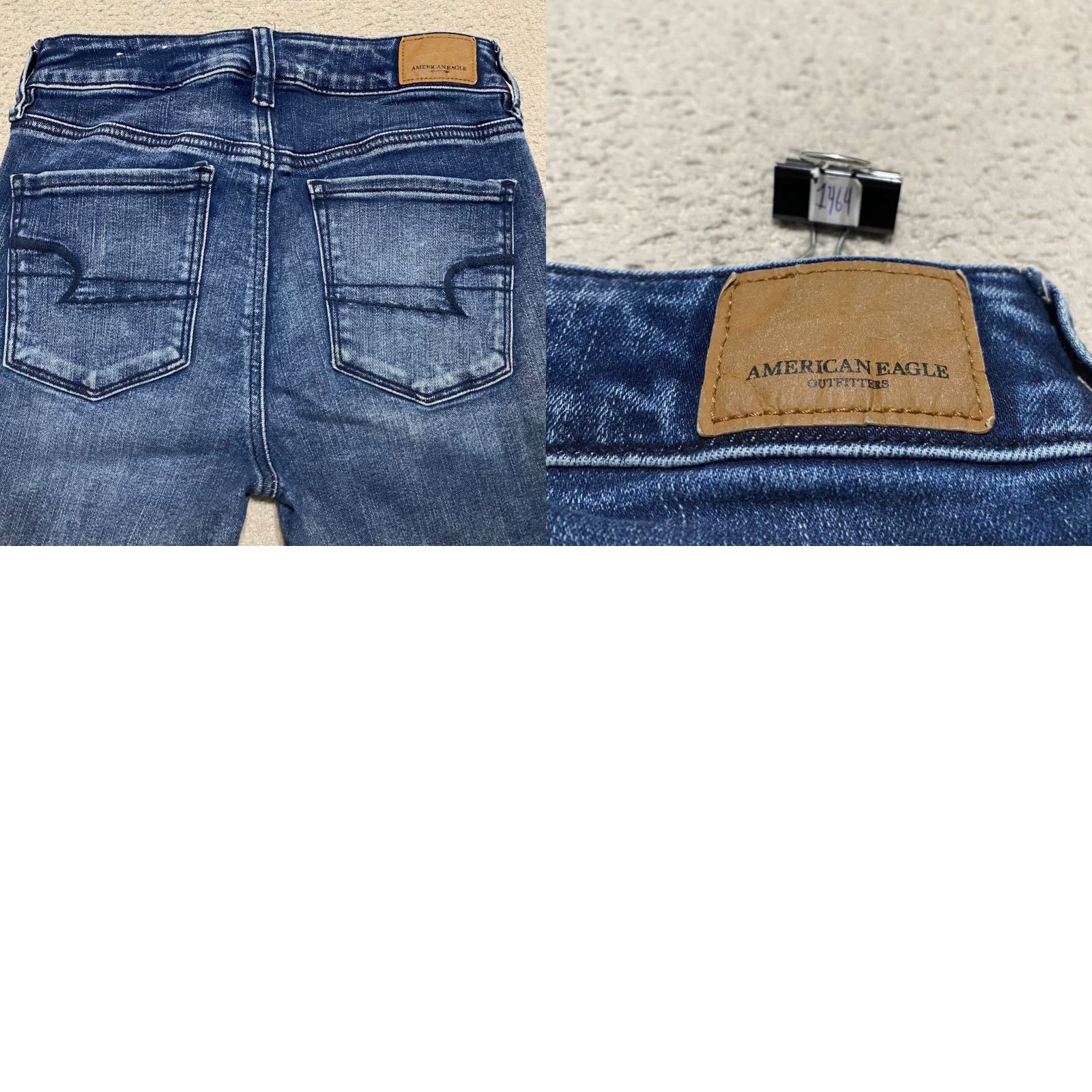 American Eagle Outfitters American Eagle Jeans Womens sz 4P Blue Denim Medium Wash High Rise Jegging Size 27" / US 4 / IT 40 - 9 Thumbnail