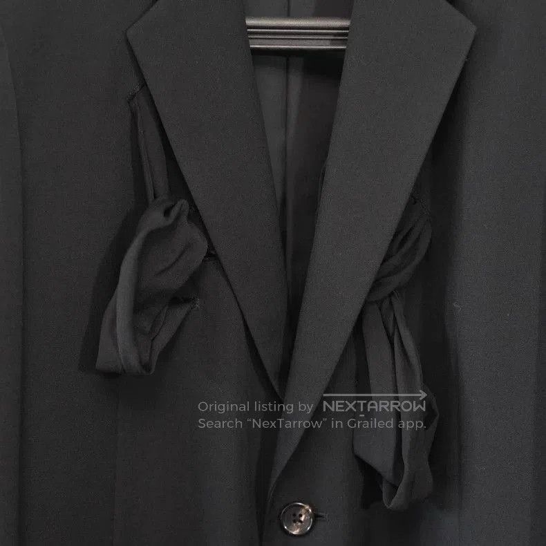 Yohji Yamamoto Yohji Yamamoto 06AW Silk Ribbon Blazer. Size US M / EU 48-50 / 2 - 2 Thumbnail