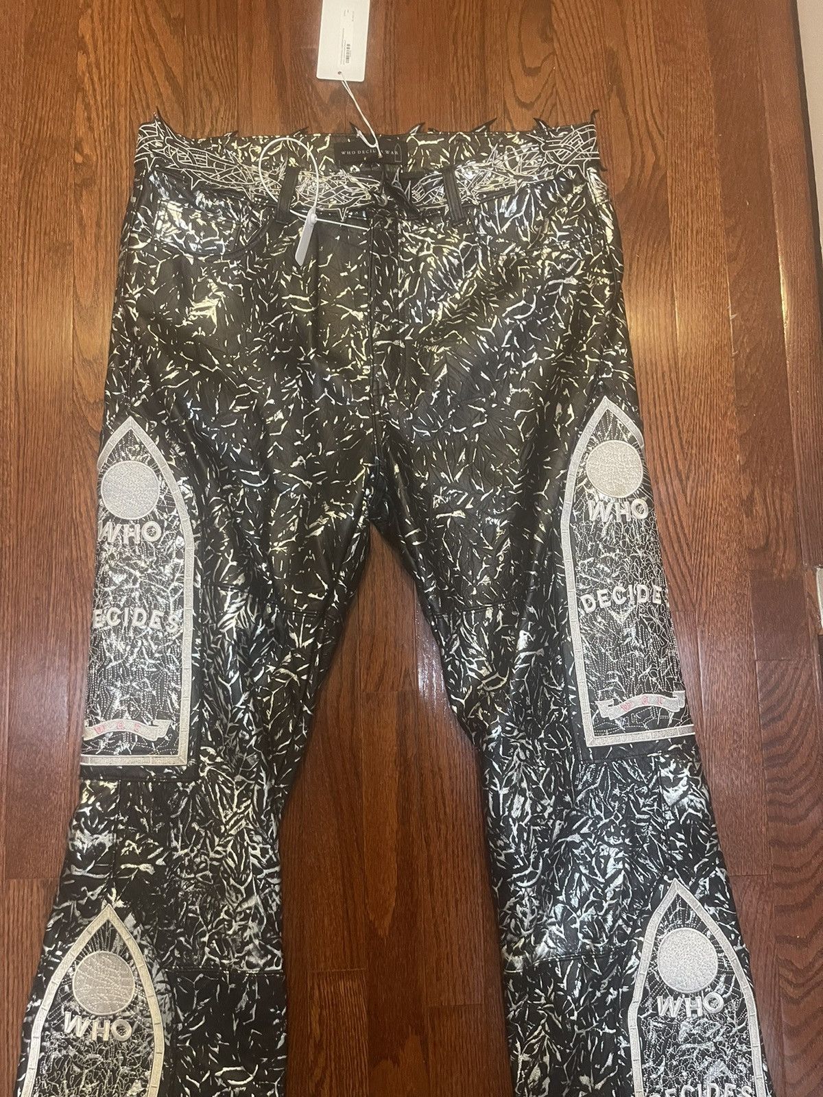 Who Decides War Who Decides War The Garden Glass Throne Black Leather Pants Size US 36 / EU 52 - 4 Thumbnail