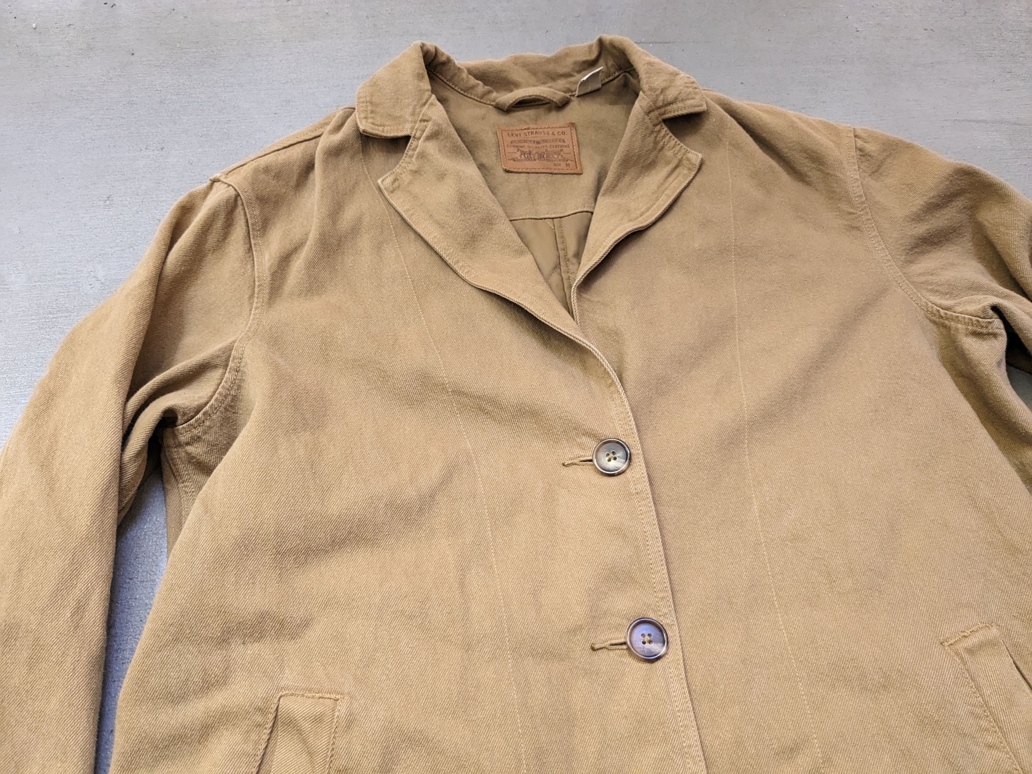 Levi's Levi's Luna Coat Medium Tan Brown Cotton Polyester Canvas Size US M / EU 48-50 / 2 - 2 Thumbnail