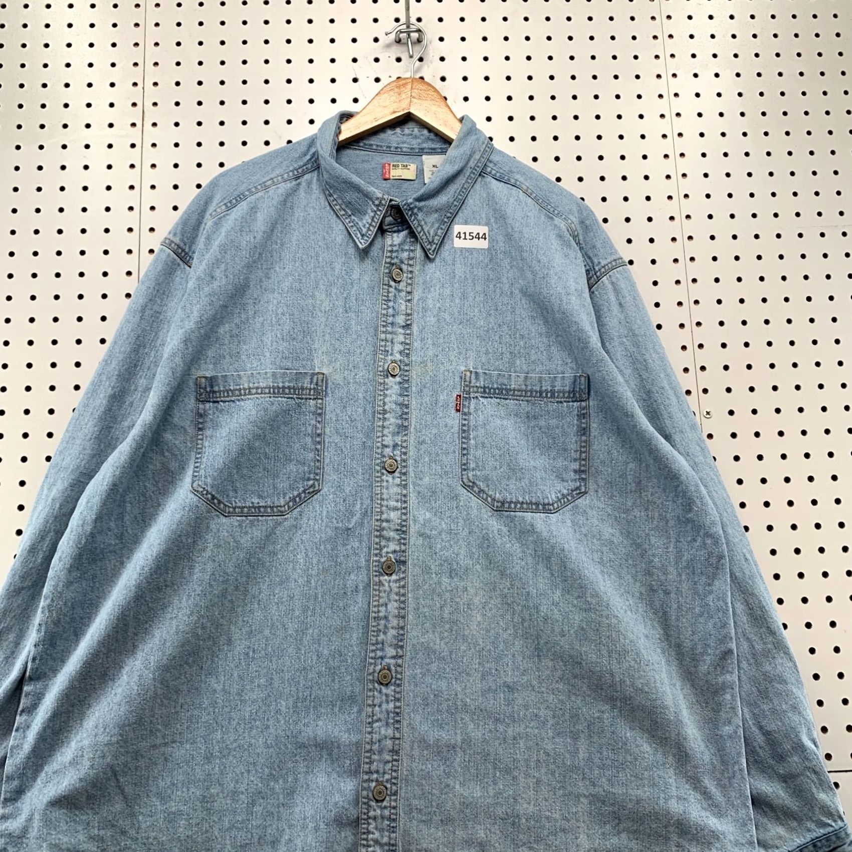 Levi's Levi's Red Tab Denim Button Shirt Men XL Blue Light Wash Western Cowboy 28x34 Size US XL / EU 56 / 4 - 4 Thumbnail