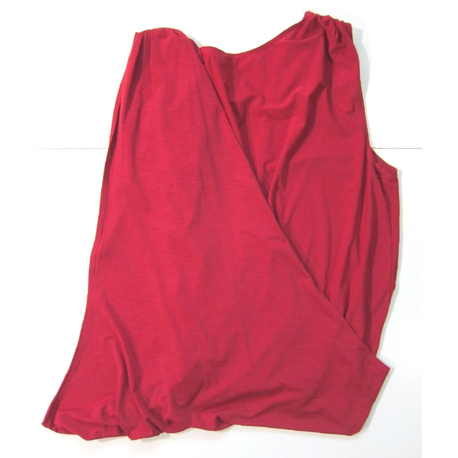 Vintage Chelsea & Violet NWT Blouse Women L Sleeveless Red Stretch Glama Moto Wrap V-Neck Top Size L / US 10 / IT 46 - 2 Thumbnail