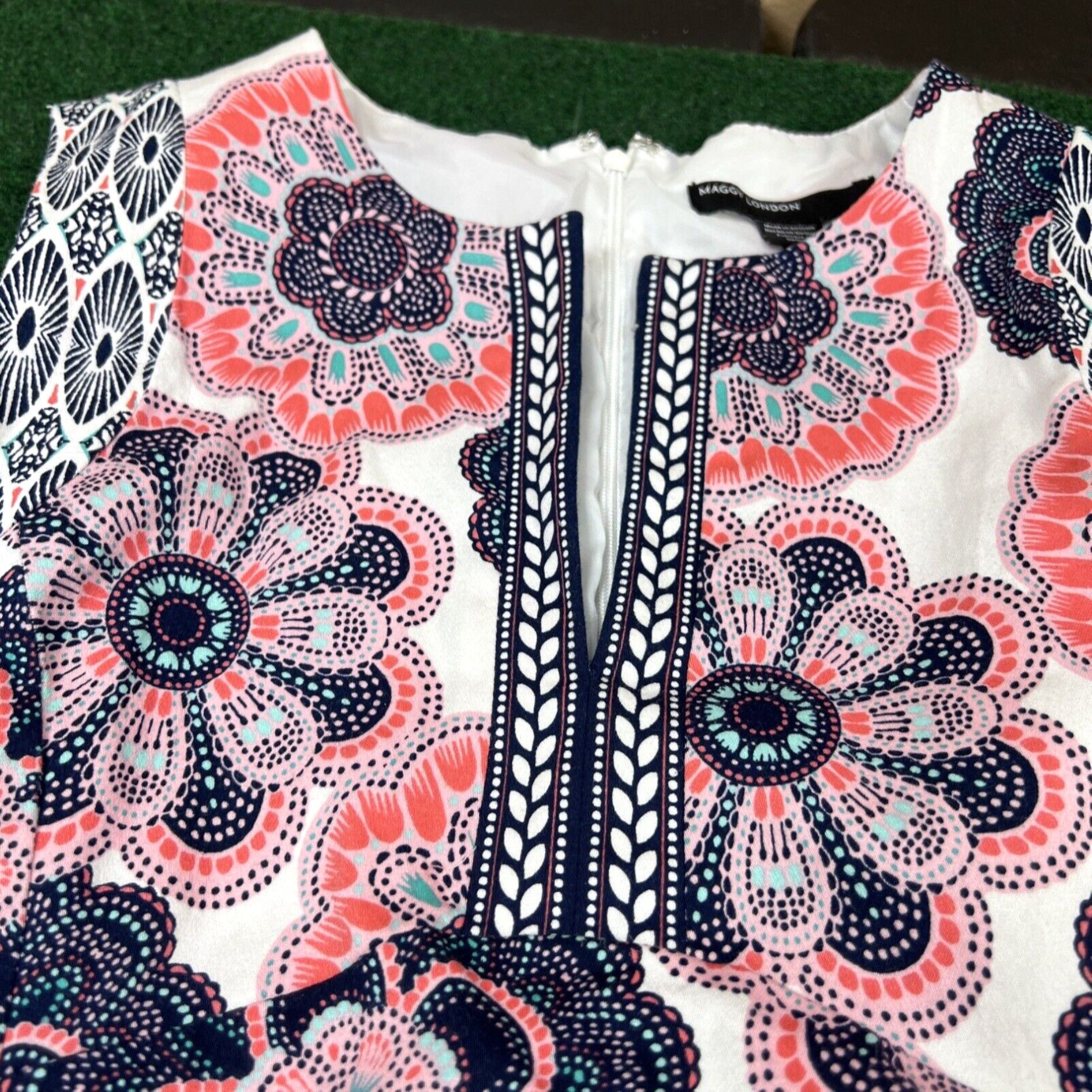 MAGGY LONDON Maggy London Nicolette Midi Dress Floral Paisley Sleeveless Preppy Size 6 Size M / US 6-8 / IT 42-44 - 3 Thumbnail