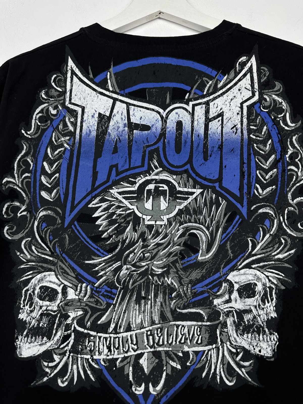 Tapout Tapout All Over Print Skull Wings Cross T Shirt Tee Size US M / EU 48-50 / 2 - 12 Thumbnail