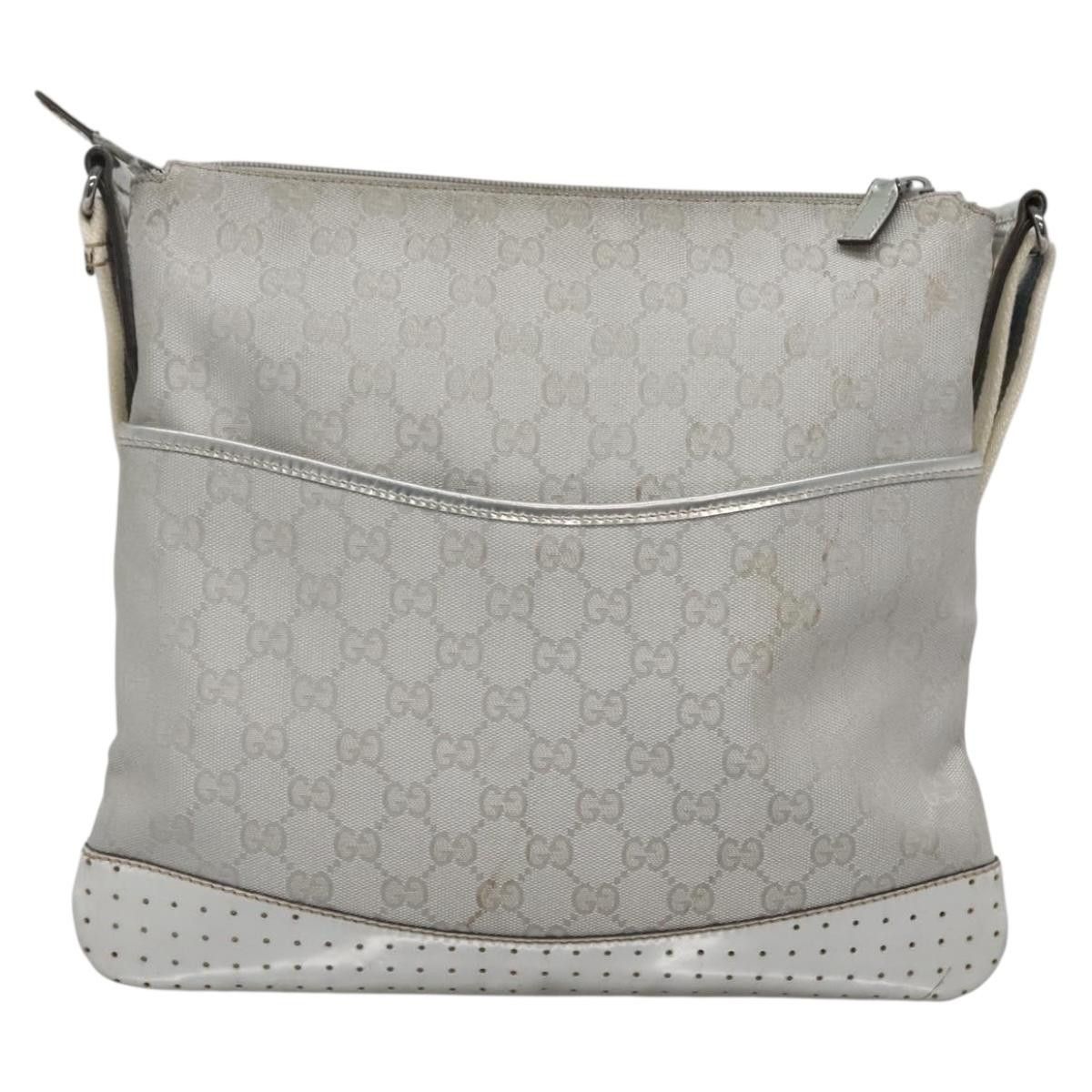 Gucci GUCCI GG Canvas Shoulder Bag Silver Size ONE SIZE - 2 Thumbnail