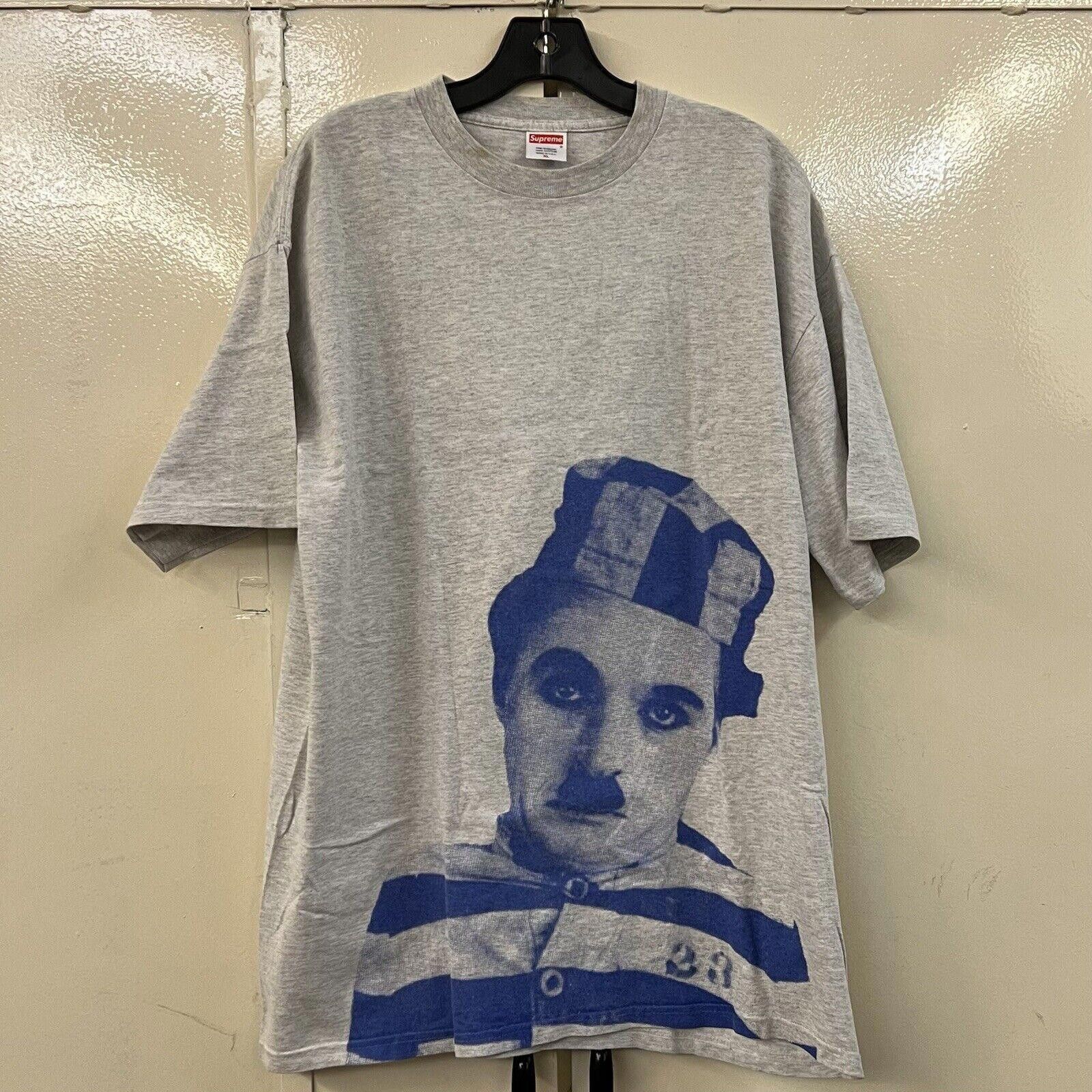 Supreme SS03 Supreme Charlie Chaplin Tee Grey Size XL 2003 Size US XL / EU 56 / 4 - 1 Thumbnail