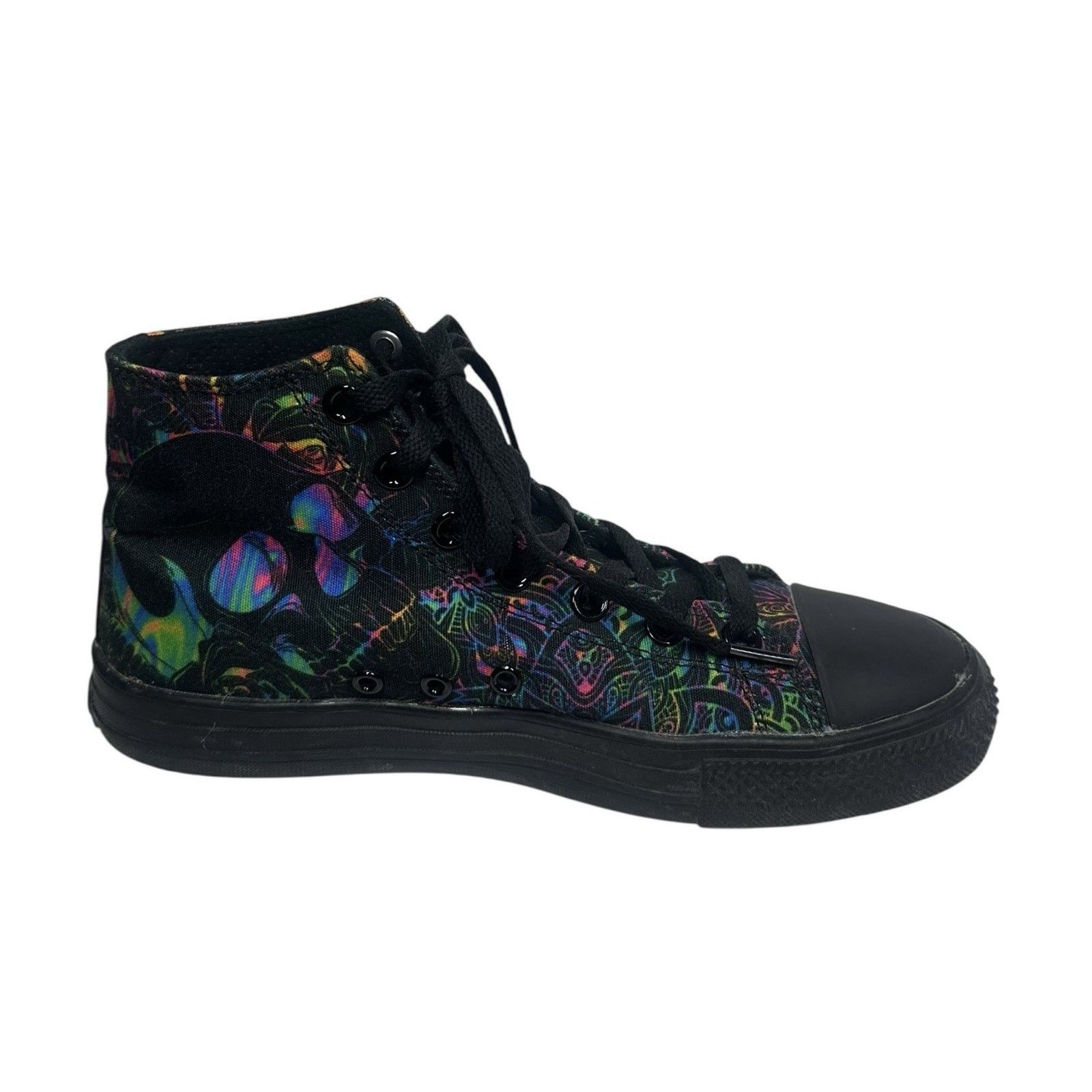 Other Raad Skull Roses Canvas High Top Punk Skater Women 8 Men 6.5 Size US 6.5 / EU 39-40 - 4 Thumbnail