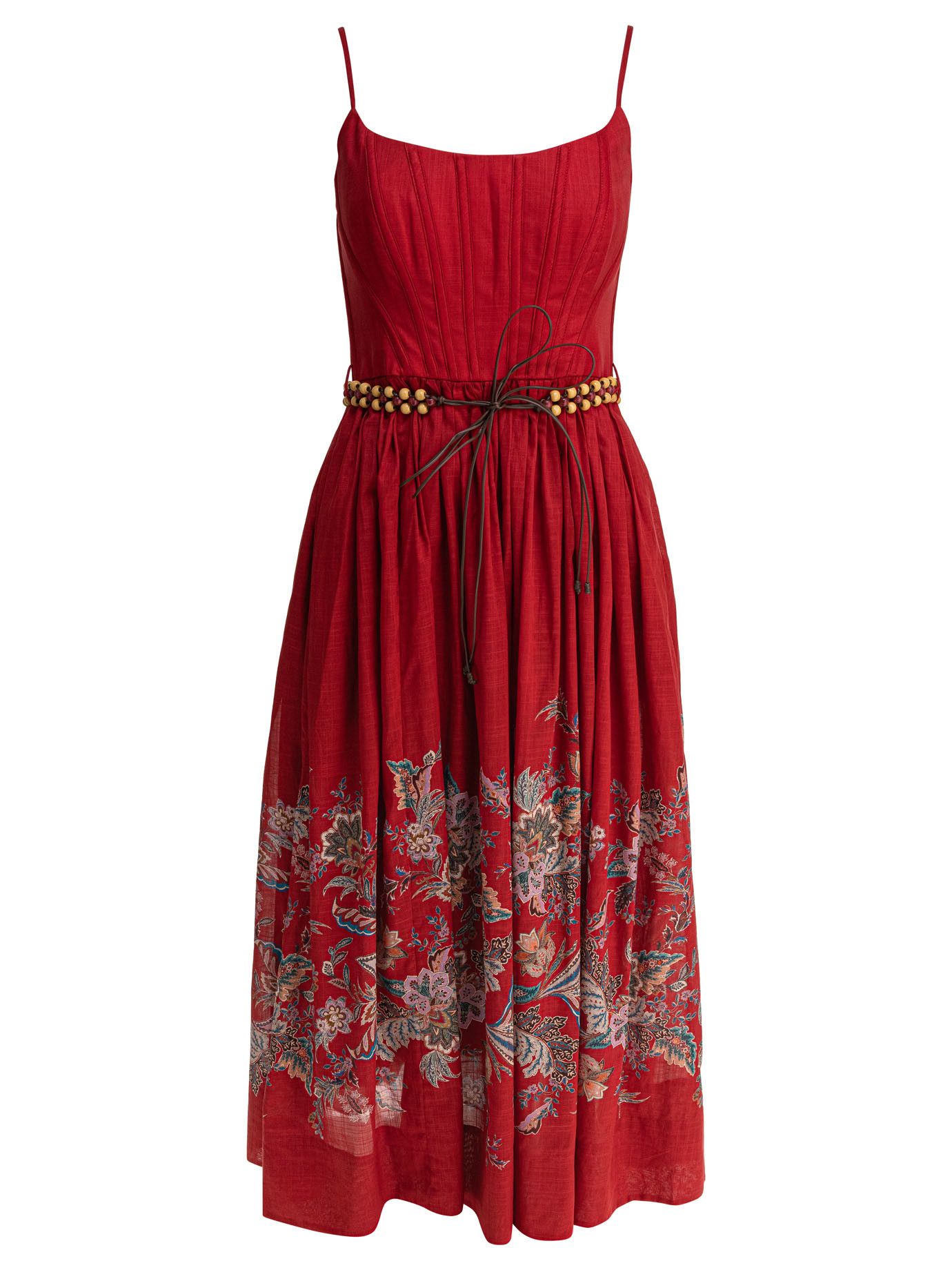 Zimmermann Ascension Plunge Linen Midi Dress | Grailed