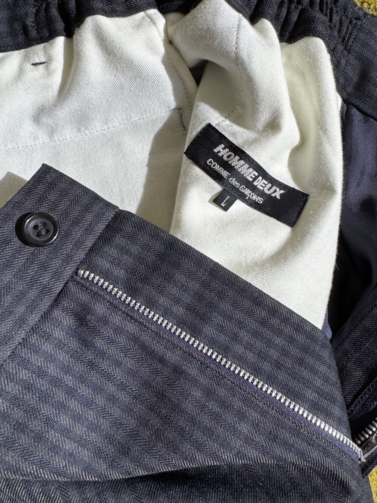 Comme des Garcons Homme Deux COMME DES GARÇONS HOMME DEUX Navy/Gray Trousers L Size US 36 / EU 52 - 5 Thumbnail