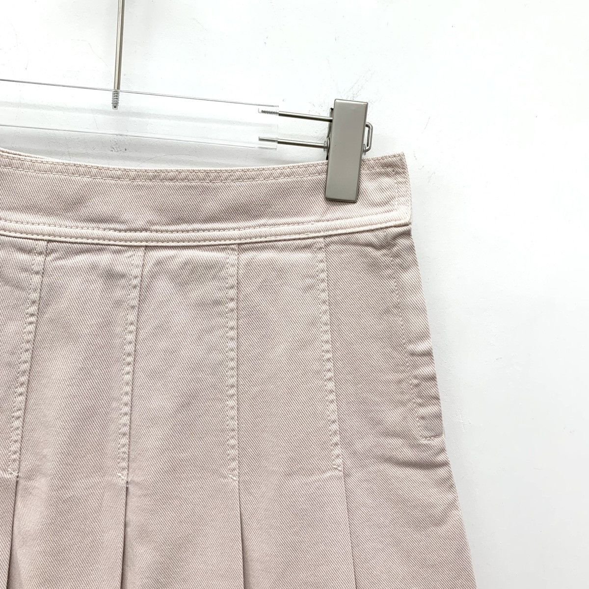 Valentino Valentino Light Pink Cotton Casual Pleated Mini Skirt K26WX Size 27" / US 4 / IT 40 - 3 Thumbnail