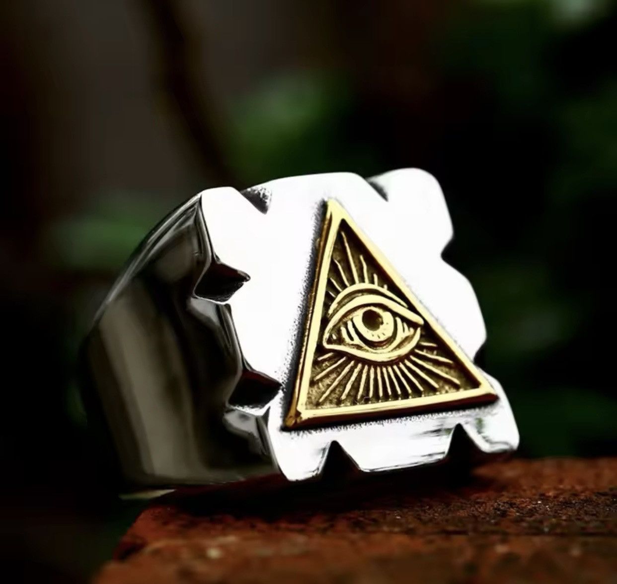 Jewelry × Vintage New Style 316L Stainless Steel Eye of Horus Ring Size ONE SIZE - 1 Thumbnail