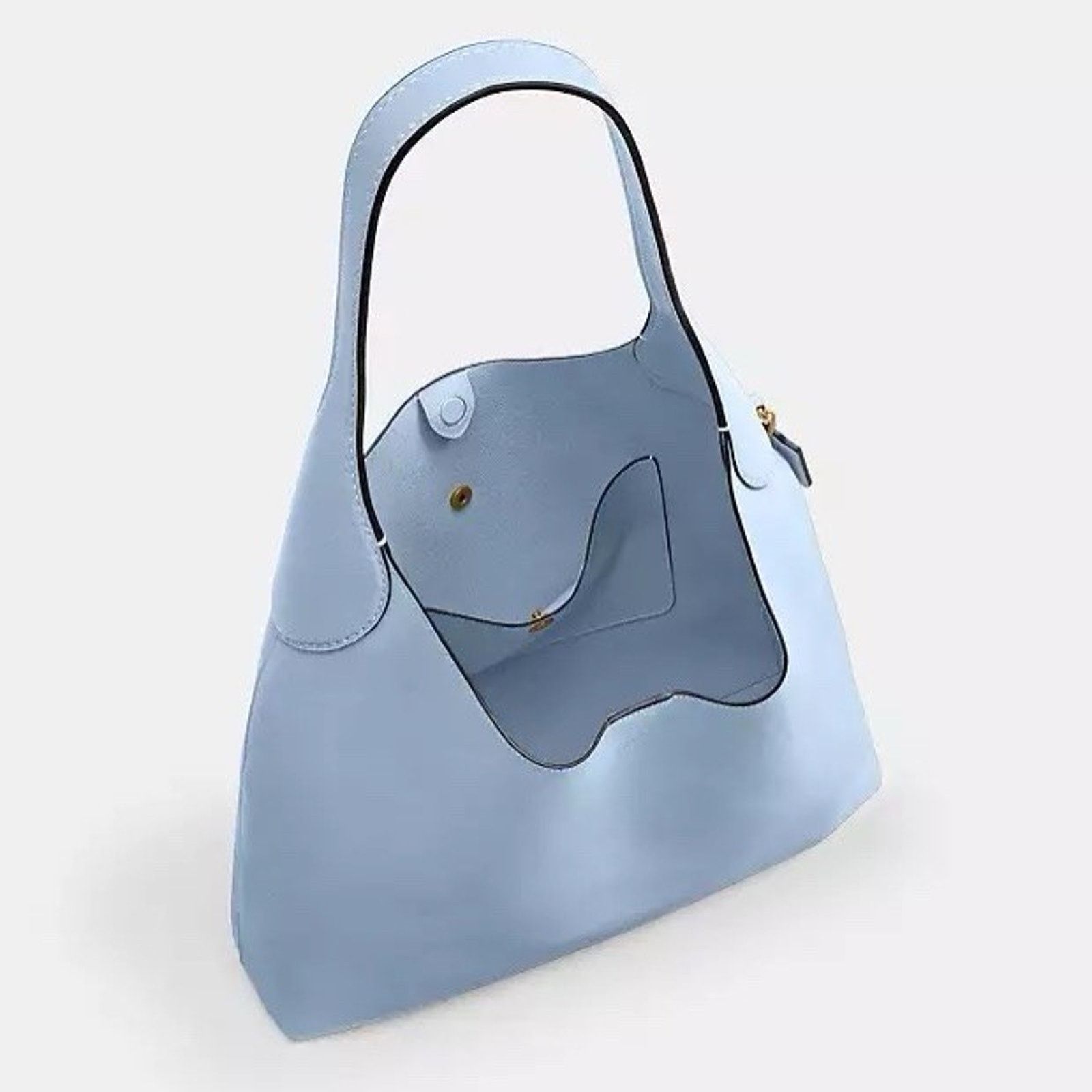 Coach NWT Coach Brooklyn Shoulder Bag 39 Bluebell Leather CU044 Size ONE SIZE - 4 Thumbnail