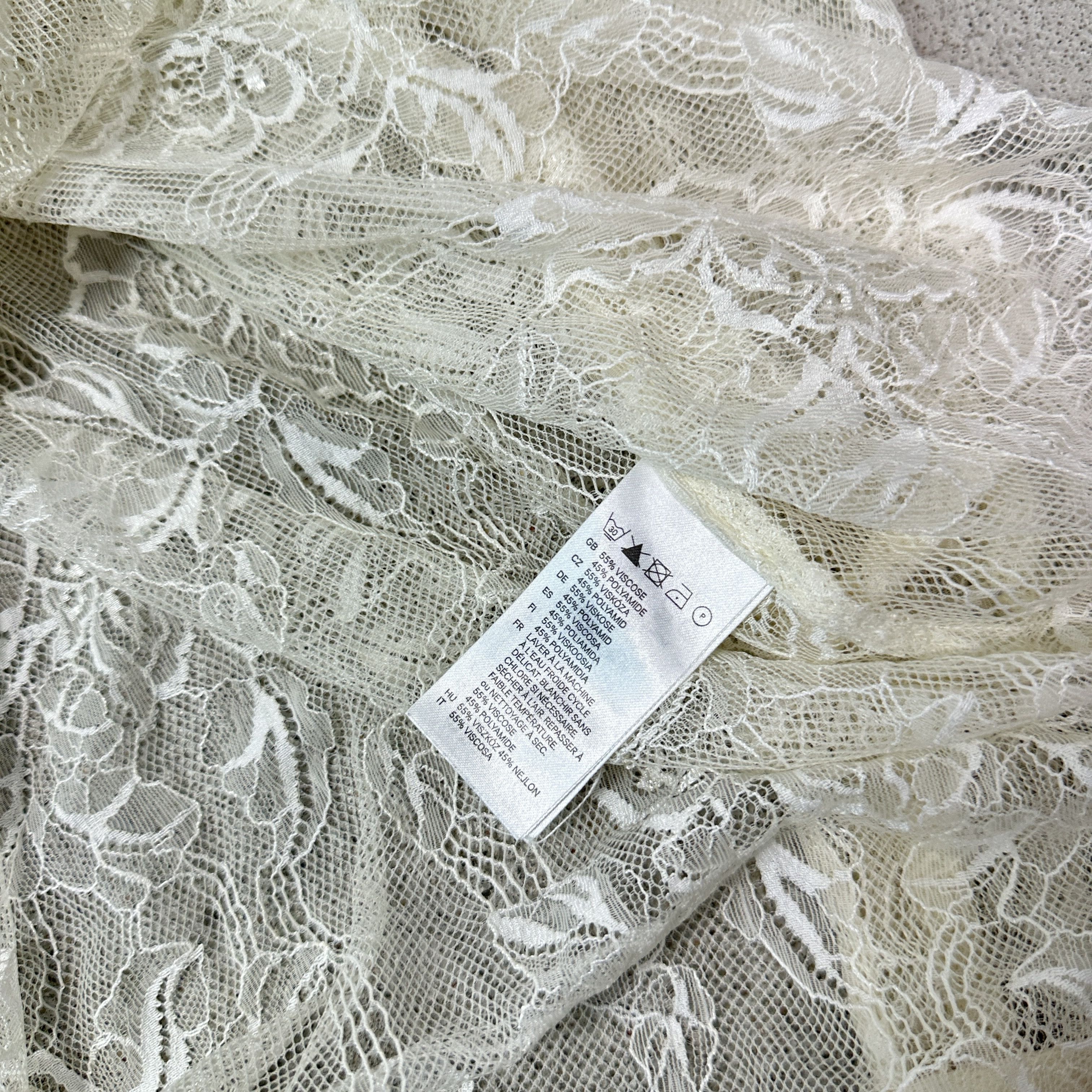 Vintage Vintage Avant Garde Mesh Sheer Lace Shirt Y2K Size M / US 6-8 / IT 42-44 - 7 Thumbnail