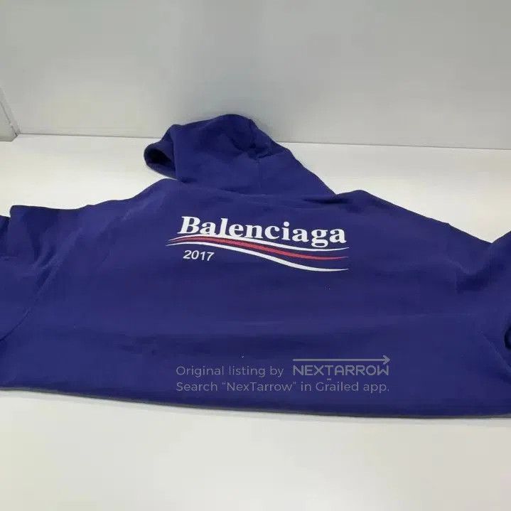 Balenciaga Balenciaga Blue Hooded Sweatshirt. Size US S / EU 44-46 / 1 - 8 Thumbnail