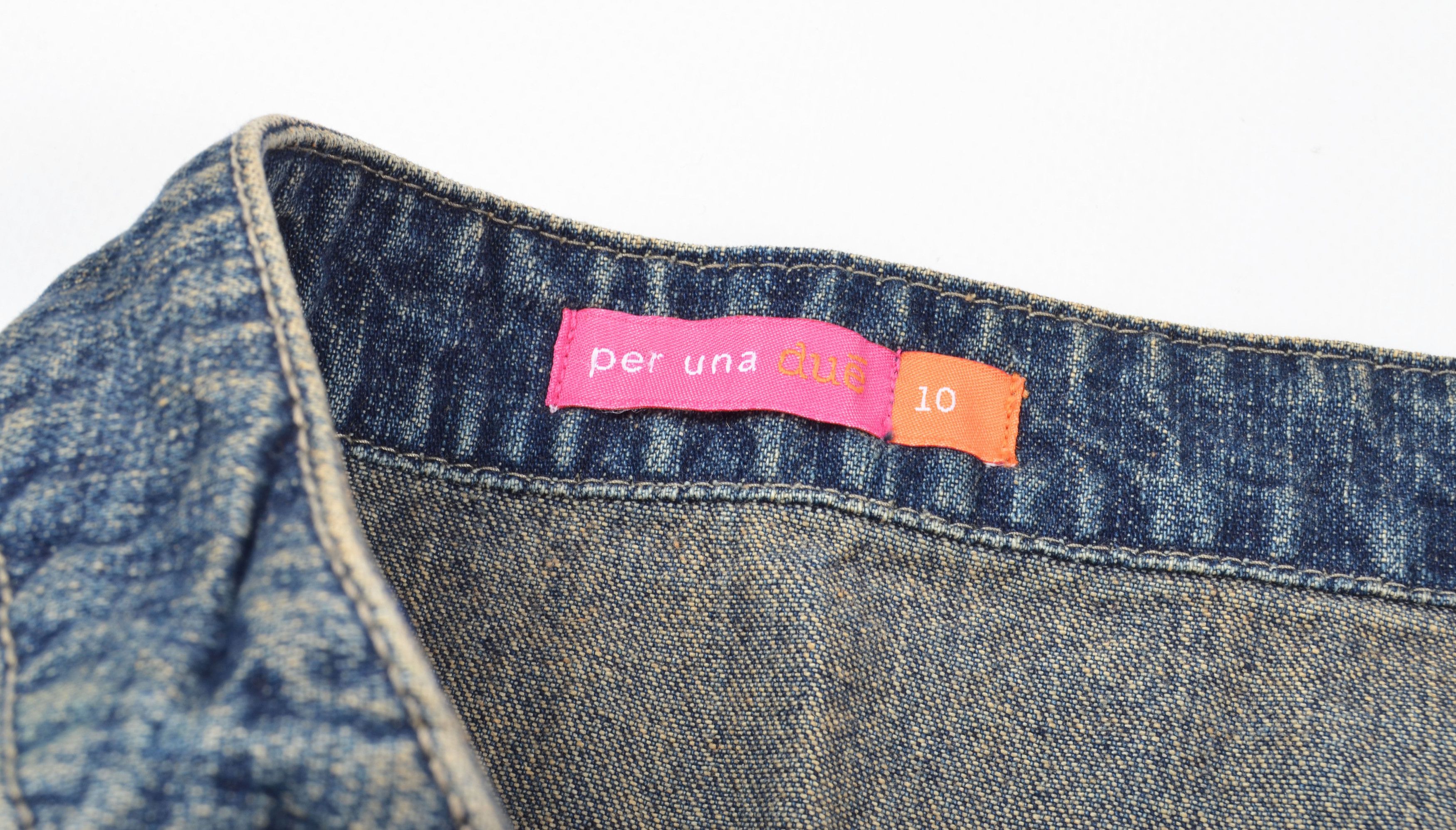 Vintage Vintage Per Una Y2K Grunge Denim Mini Skirt Size 28" / US 6 / IT 42 - 6 Thumbnail