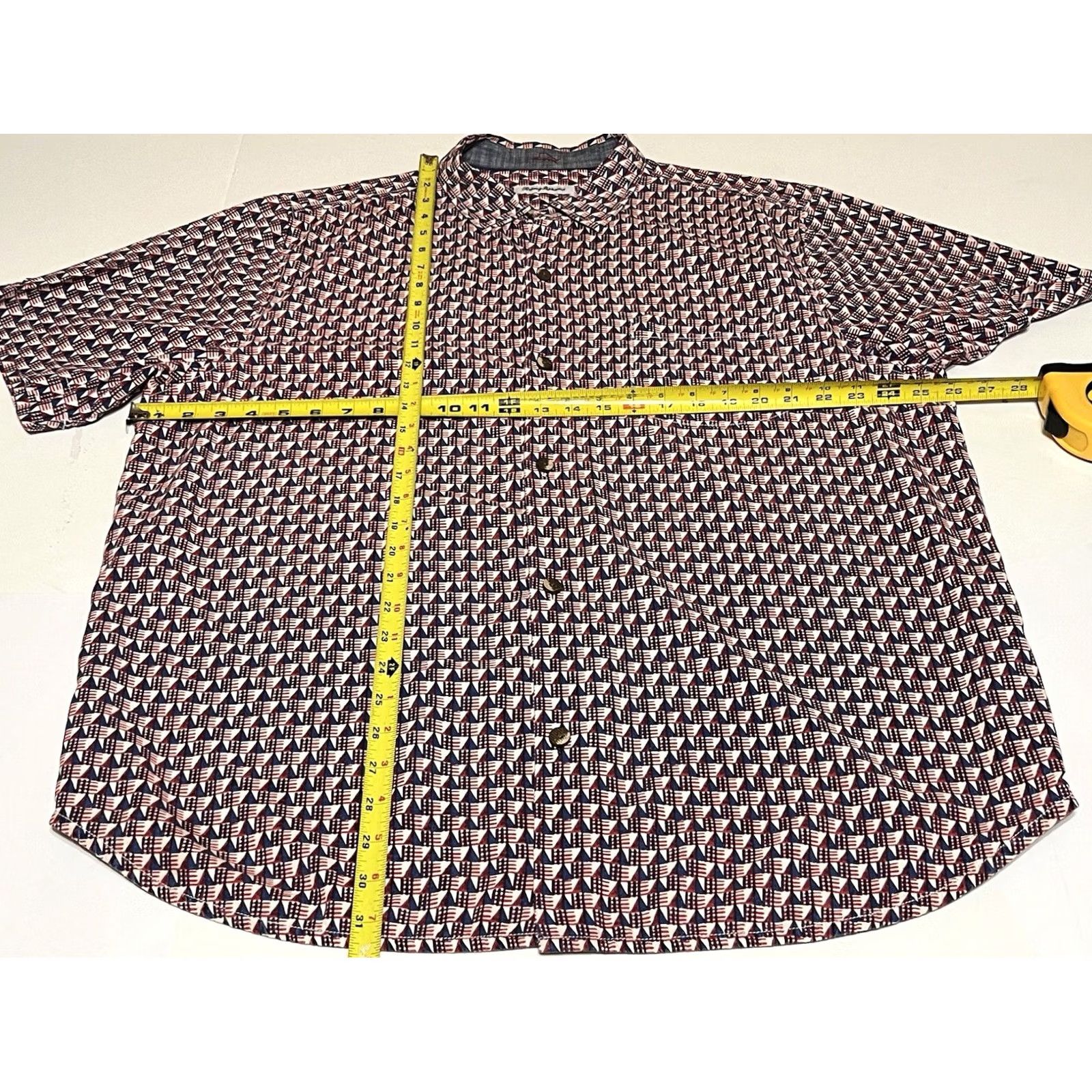 Tommy Bahama Tommy Bahama Short Sleeve Mens Button-Up Shirt XL Multicolor Silk Geometric Floral Pattern Beach Hawaiian Tropical Size US XL / EU 56 / 4 - 4 Thumbnail