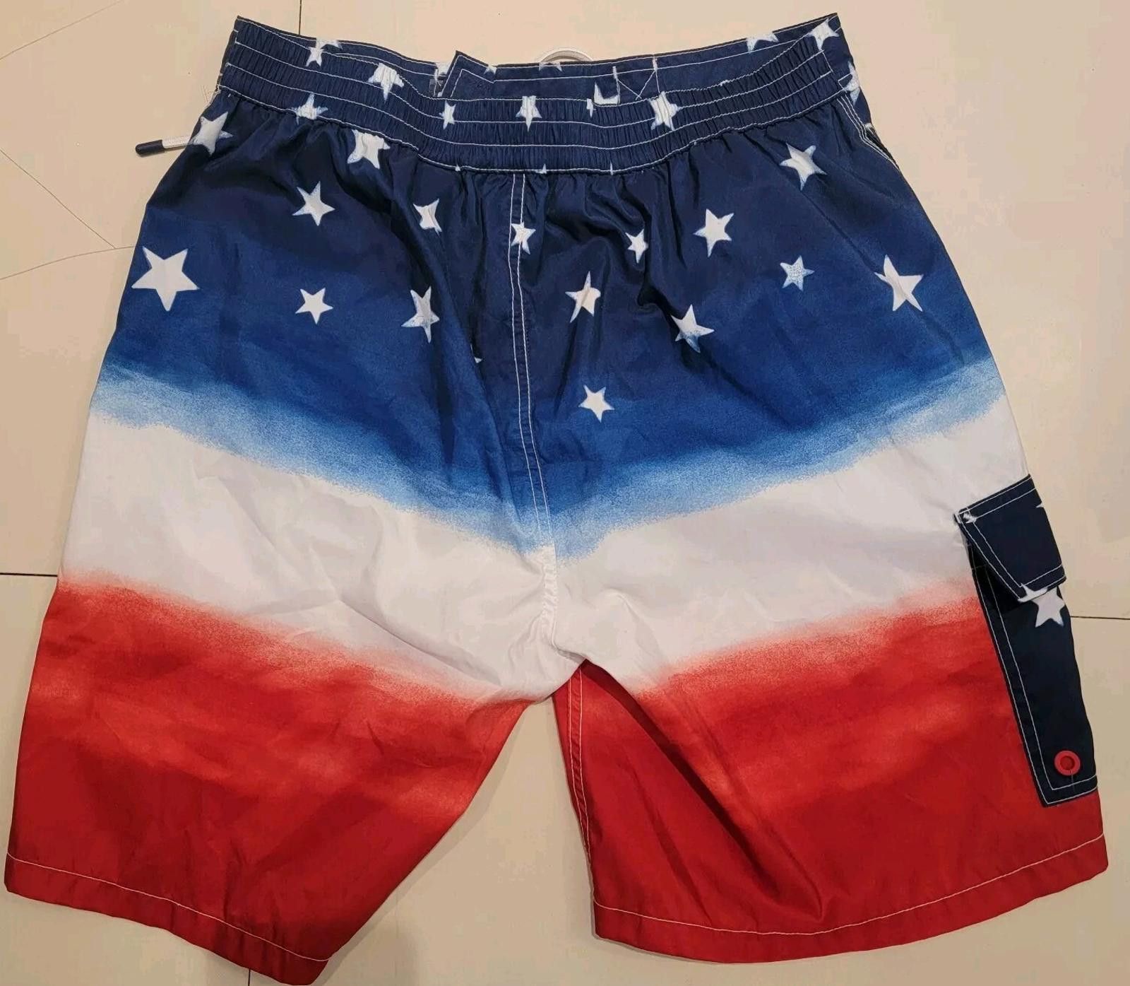 Polo Ralph Lauren Polo Ralph Lauren Men's Red Blue Flag Swim Trunks Shorts M Size US 32 / EU 48 - 3 Thumbnail