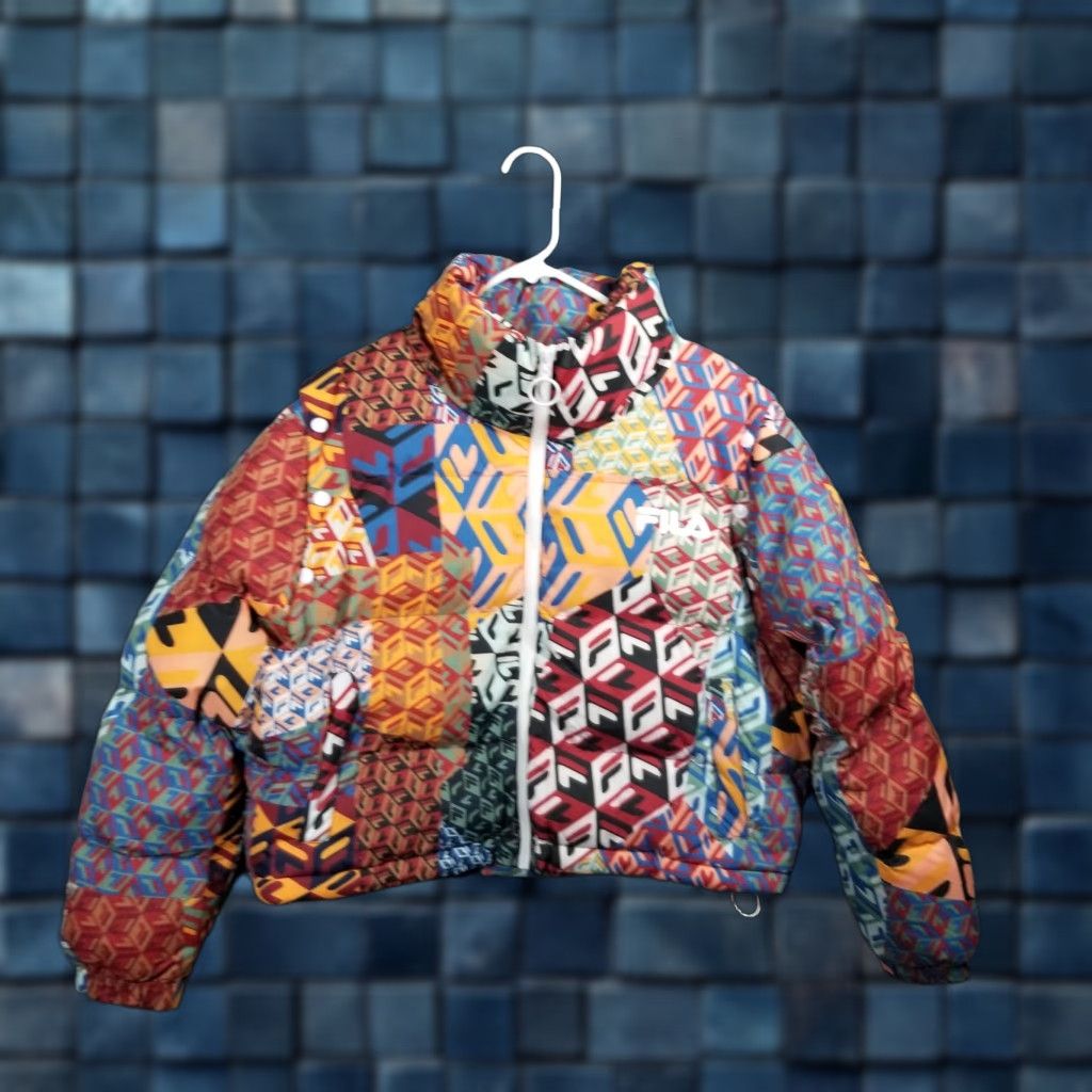 Fila FILA Mav Bomber Jacket Woman XL Puffer Coat AOP Print Convertible Ski Vest Size XL / US 12-14 / IT 48-50 - 1 Thumbnail