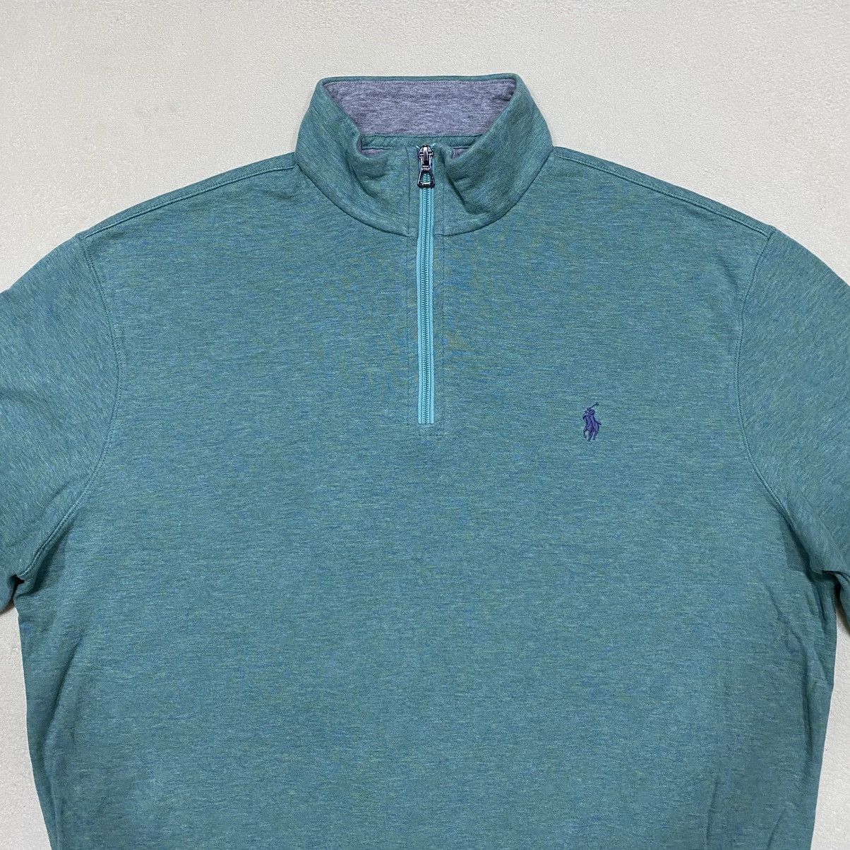 Polo Ralph Lauren × Ralph Lauren Polo RALPH LAUREN Embroidered Logo Half Zipper Sweatshirt Size US XL / EU 56 / 4 - 2 Thumbnail