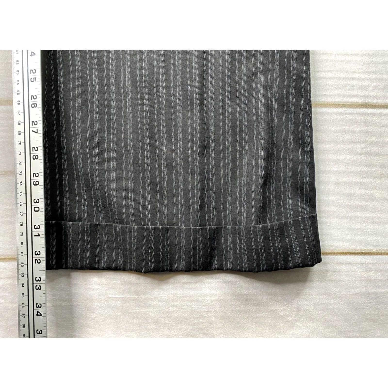Old Navy Old Navy Dress Pants Womens Size 16 Black Stripe Wide-Leg Stretch Career Dress Pants Size 38" / US 16 / IT 52 - 5 Thumbnail
