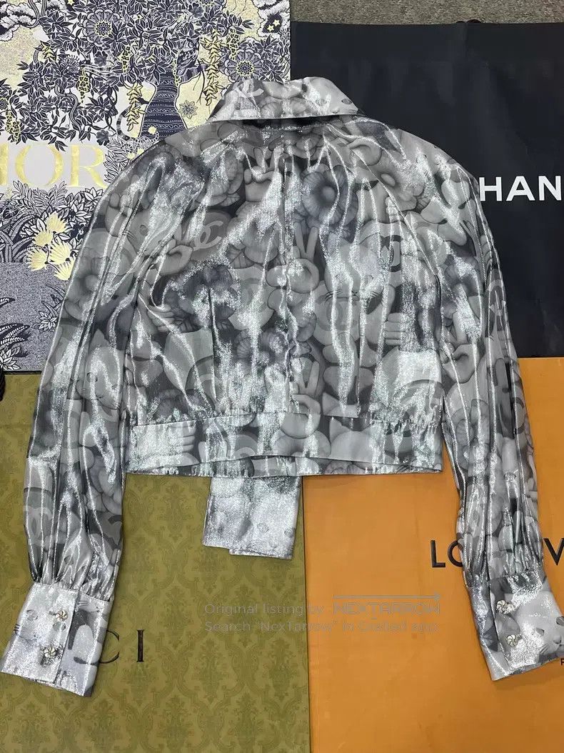 Chanel Chanel Lafayette cat-style shiny silk shirt Size XS / US 0-2 / IT 36-38 - 3 Thumbnail