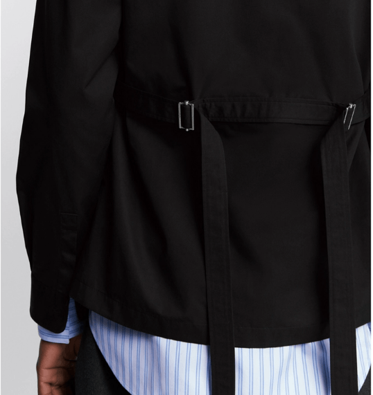 o1w1db10525 493C50 Couture Shirt with Rear Belt in Black