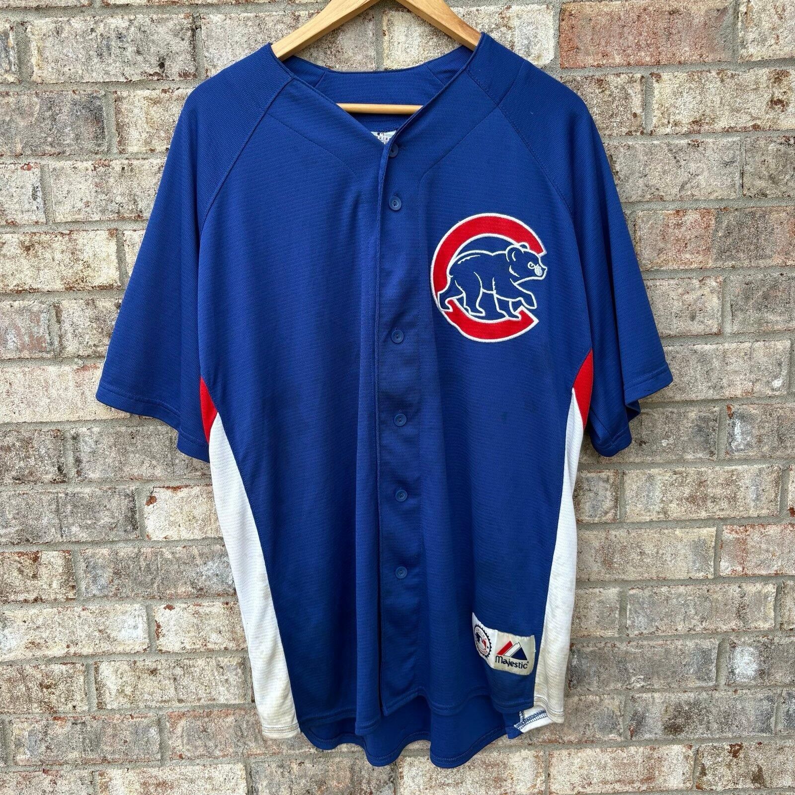 Majestic Vintage 90s Chicago Cubs jersey Size US XL / EU 56 / 4 - 7 Thumbnail