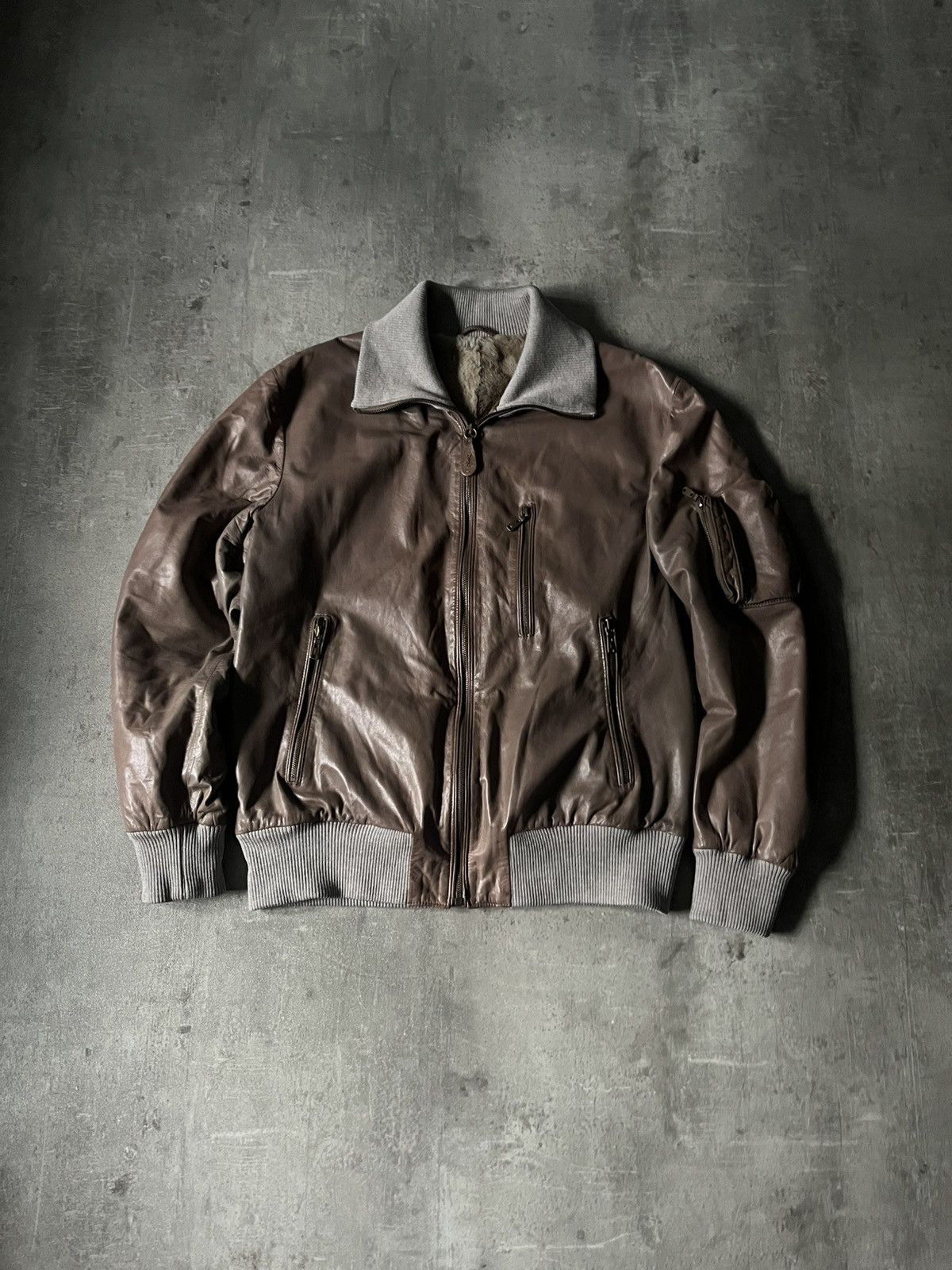 ジャケット・アウター YSL Rive Gauche Tom Ford Leather Jacket Yves Saint Laurent by Tom Ford - F/W 2002 - Men Collection