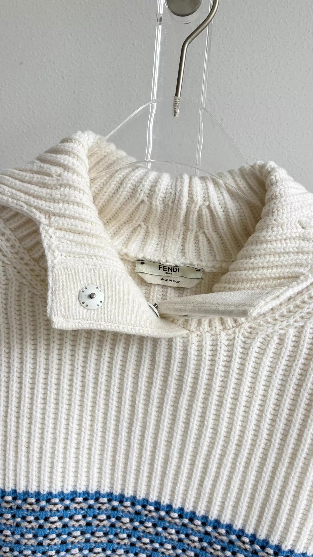 Fendi FENDI Color Blocked Wool Sweater Women's 36 Hat Zipper Size XS / US 0-2 / IT 36-38 - 3 Thumbnail