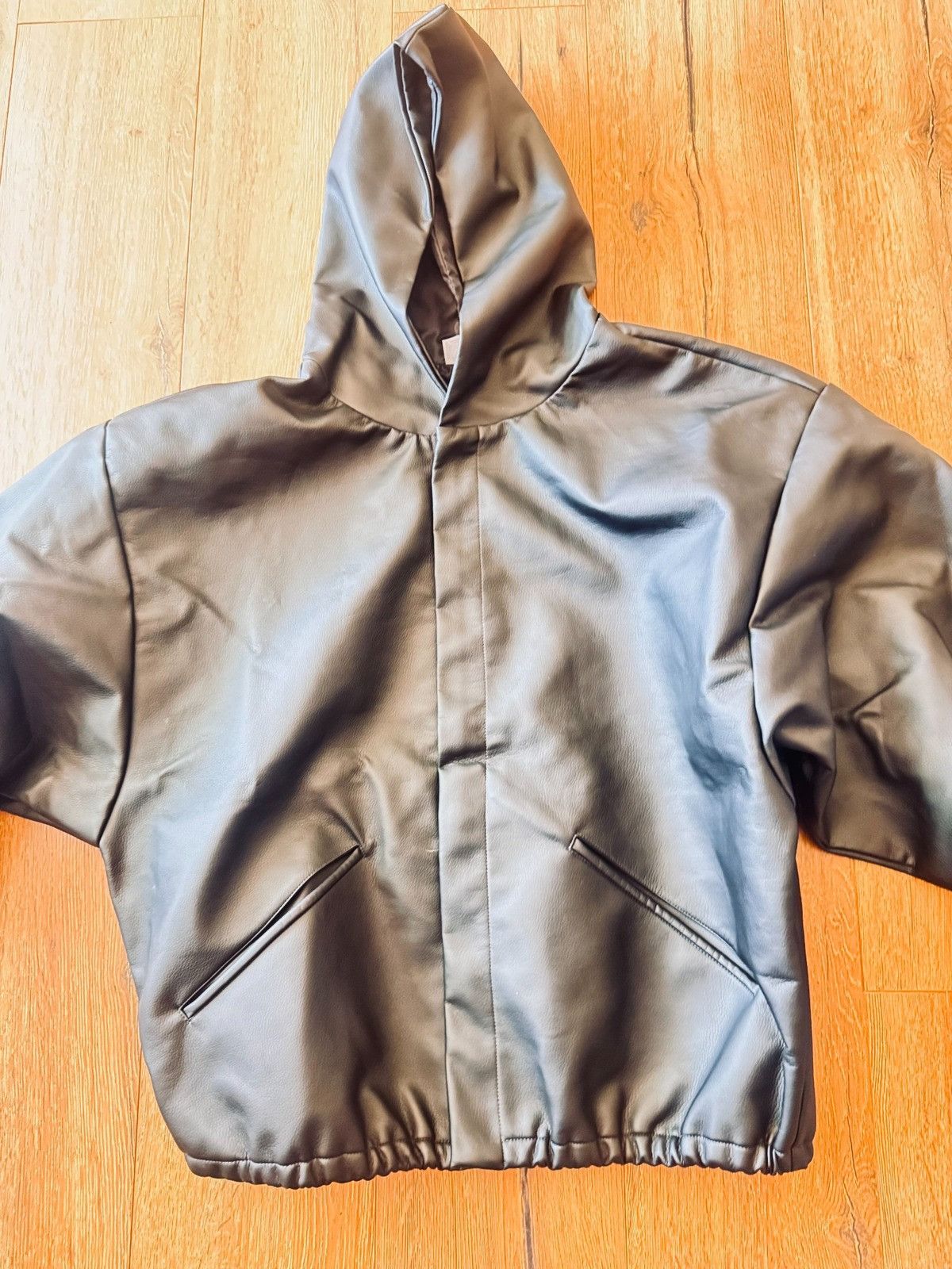 Yeezy Yeezy YZY JC-01 Hooded Leather Jacket Black Size 3 Large