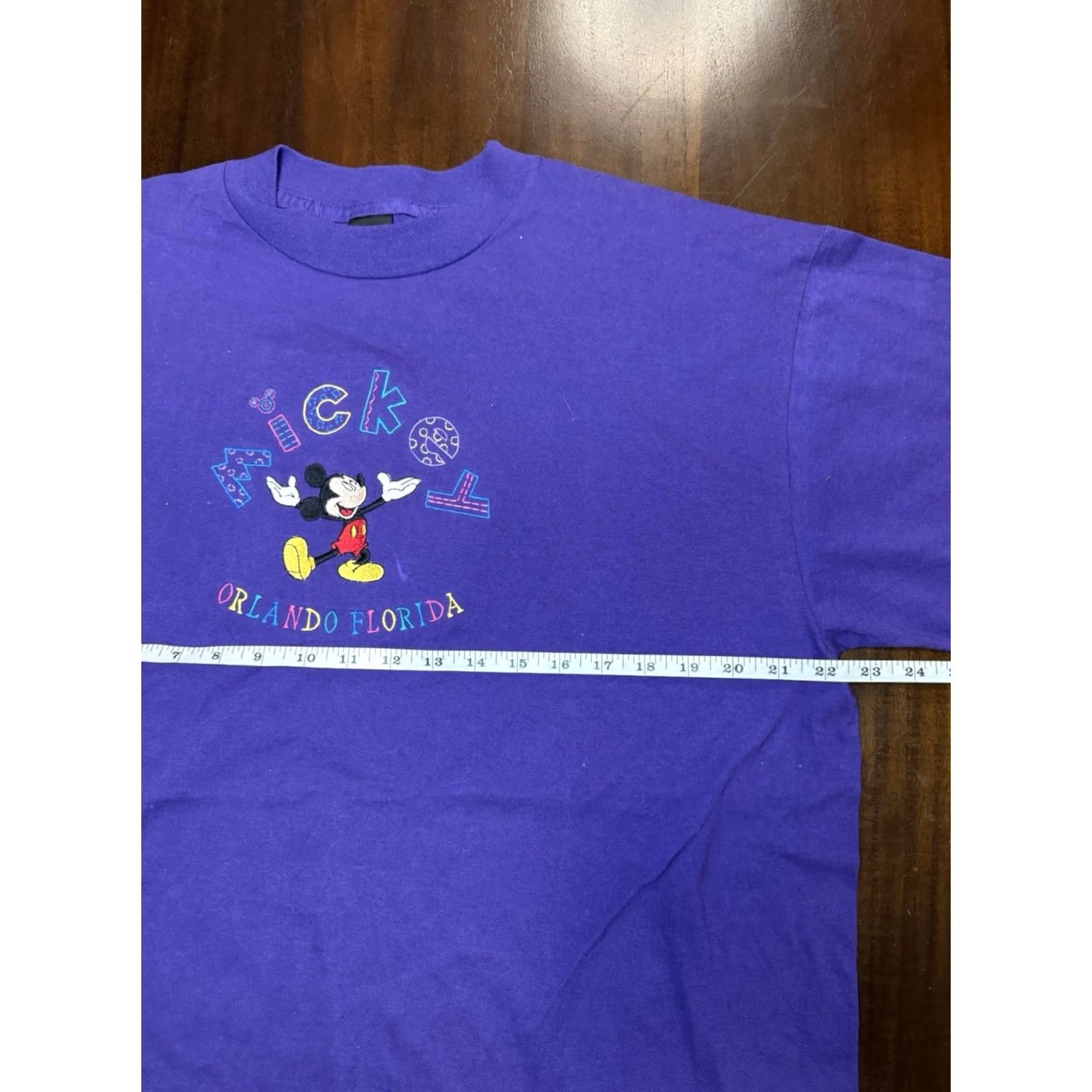 Mickey Unlimited VINTAGE Mickey Unlimited Disney World Florida Purple T-Shirt XL Men Mickey Mouse Short Sleeve Crew Neck Embroidered Logo 90s Theme Park Cartoons Size US XL / EU 56 / 4 - 7 Thumbnail