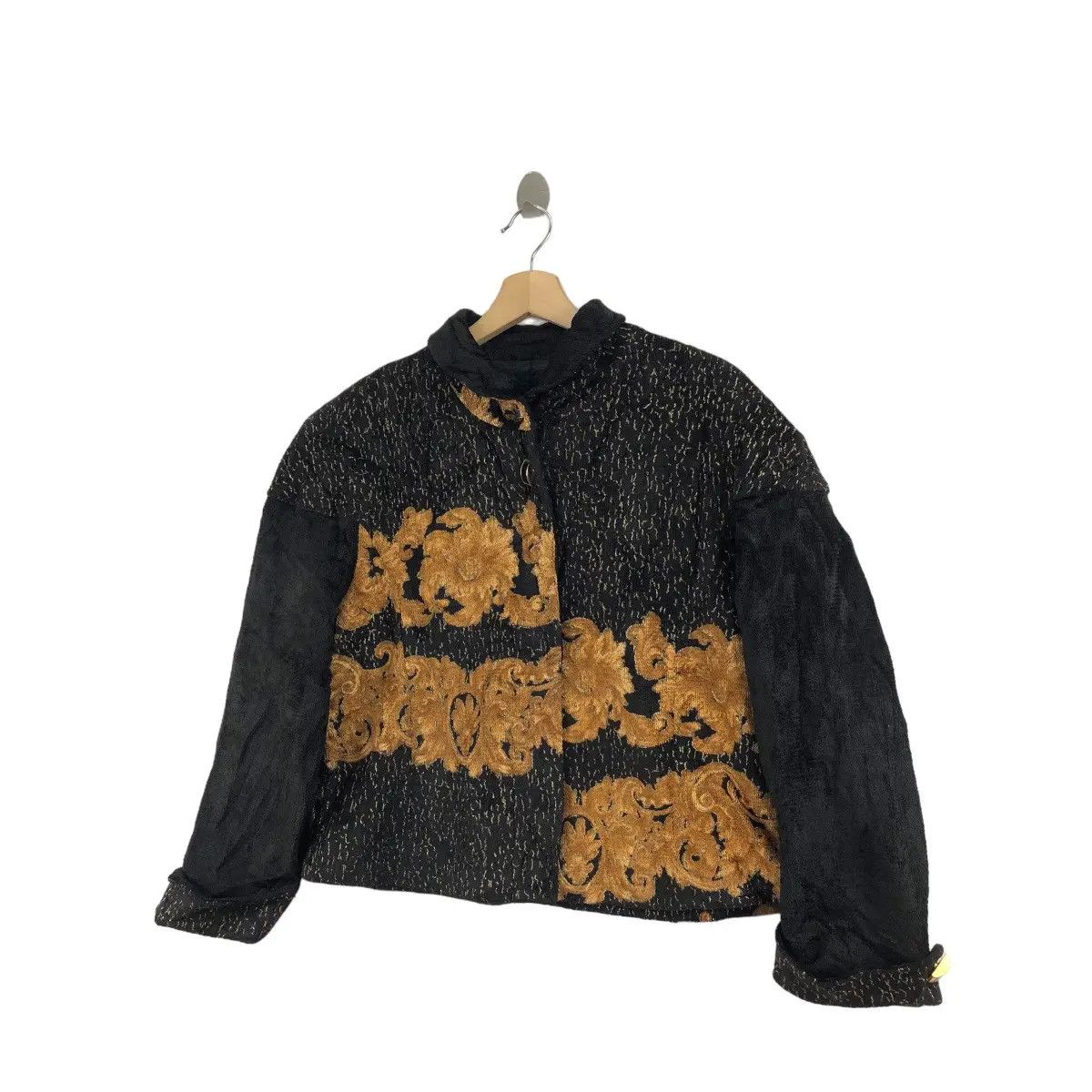 Vintage Vtg 80’ FRANCA V. PAOLONI Milano Italy Floral Tweed Coat Size L / US 10 / IT 46 - 4 Thumbnail