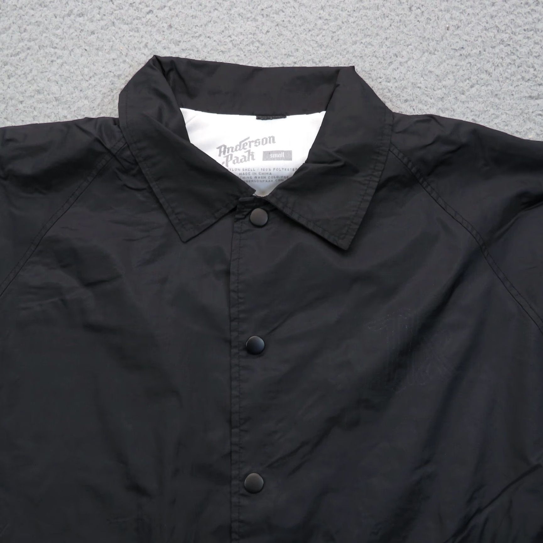 Vintage Anderson Paak Jacket Mens Small Black Windbreaker Coat Snap Coat Oxnard Japan Logo Windbreaker Size US S / EU 44-46 / 1 - 3 Thumbnail
