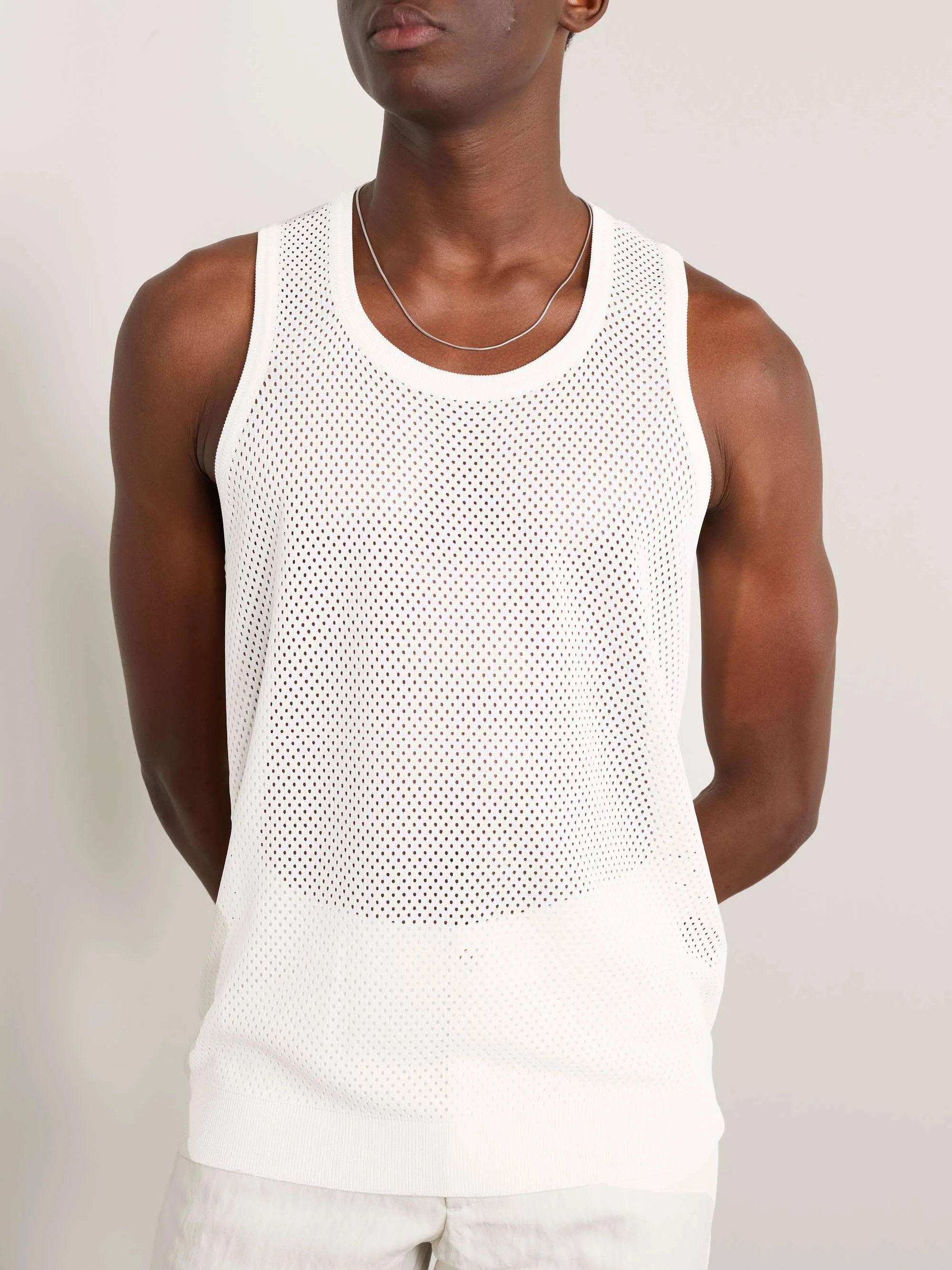 【Tom Ford】メッシュベスト Tom Ford o1loc1c0424 KCN003 Mesh Tank Top in White | Grailed