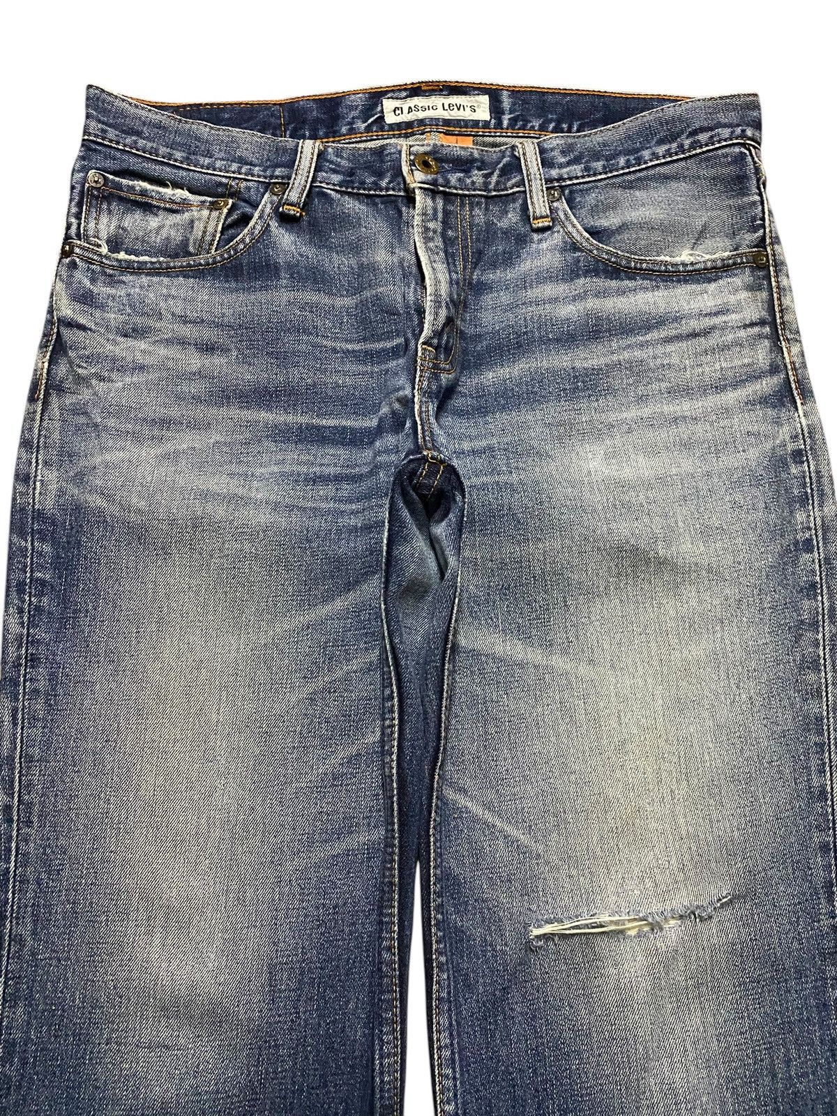 Levi's Vintage Classic Levis 502 Grunge Distressed Loose Jeans Size US 33 - 3 Thumbnail