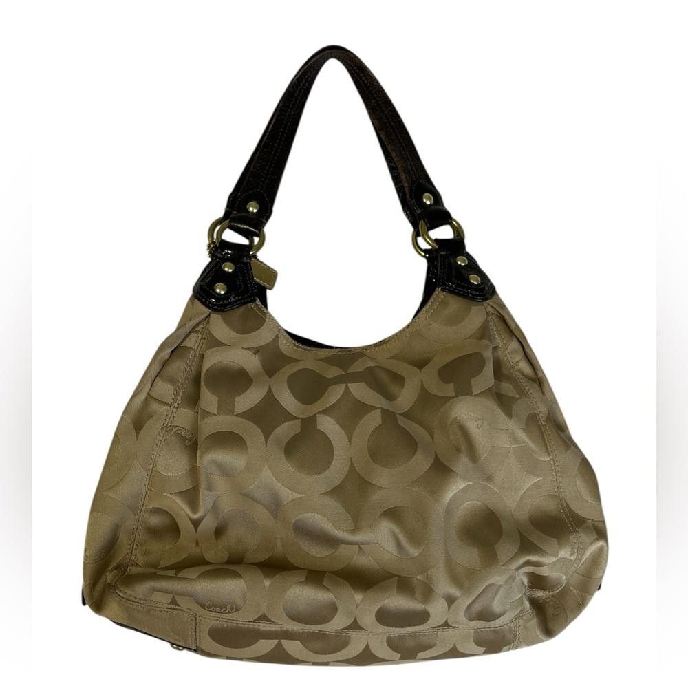 Coach Coach Signature C Beige & Brown Leather Hobo Bag Size ONE SIZE - 10 Thumbnail