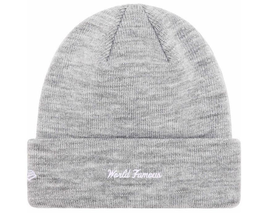 Supreme Supreme 23FW New Era Box Logo Beanie Ash Grey in Hand