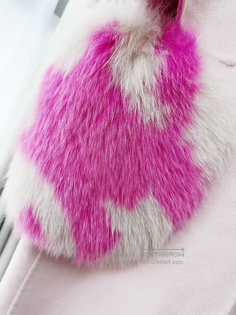 Fendi Fendi Pink Fur Coat with Fox Fur Pockets Size XXS / US 00 / IT 34 - 4 Thumbnail