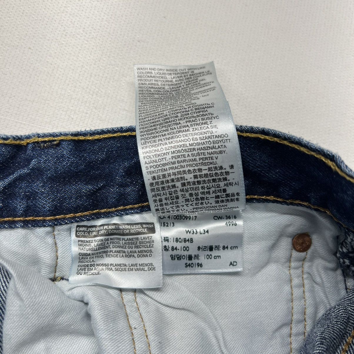 Levi's Levis Jeans Blue 501 Straight Original Denim Button Fly Size US 33 - 9 Thumbnail