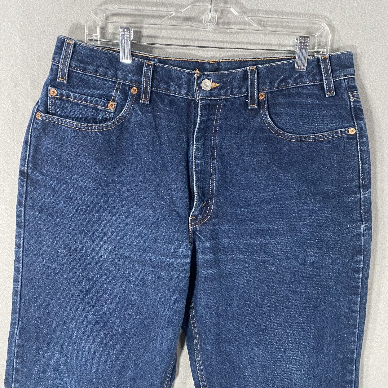 Levi's Vtg Levis 550 Relaxed Fit Denim Blue Jeans USA Mens 36x36 Size US 36 / EU 52 - 3 Thumbnail
