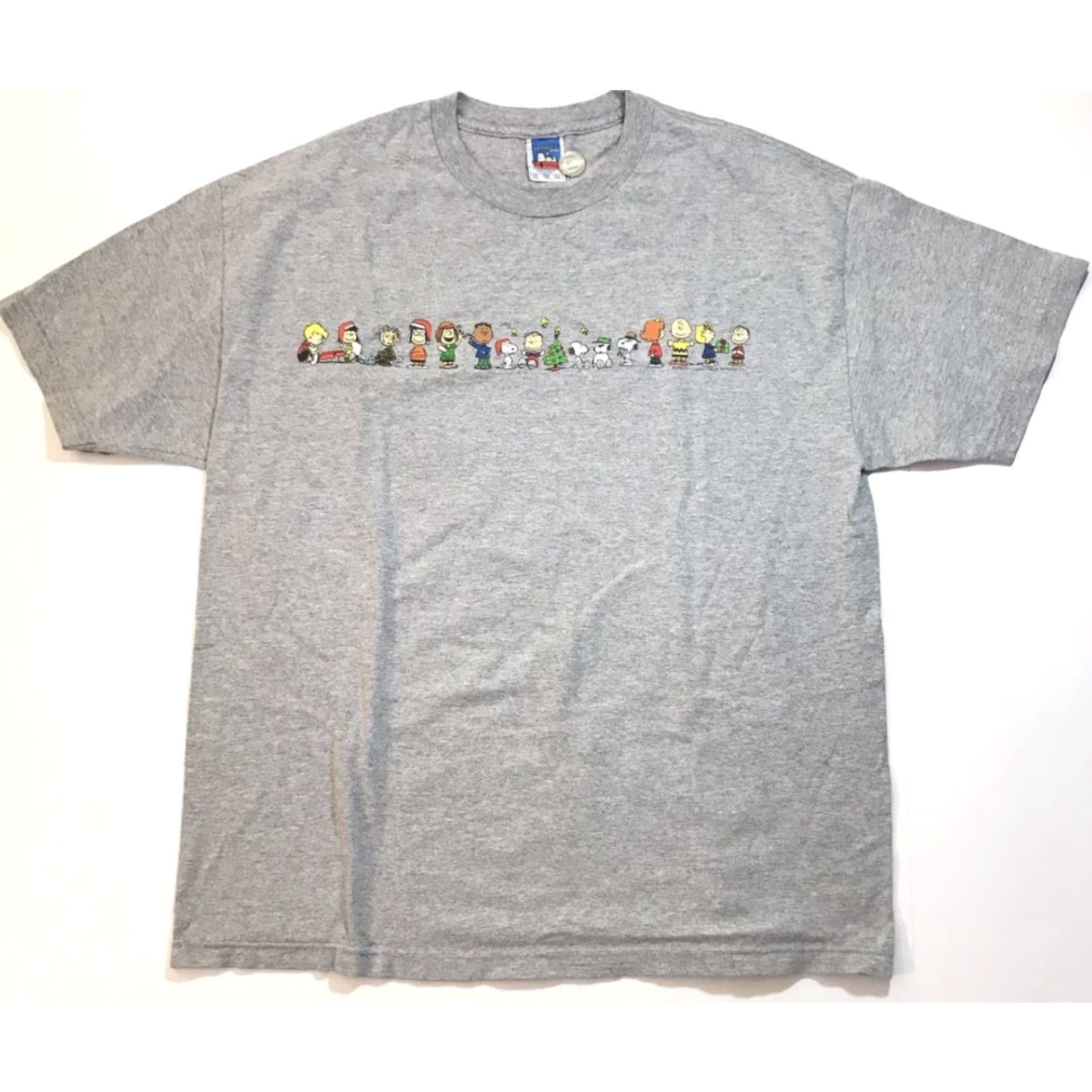 Delta VINTAGE Delta The Peanuts Charlie Brown T-Shirt XL Gray Crew Neck Short Sleeve Christmas 1990s Mens Size US XL / EU 56 / 4 - 5 Thumbnail