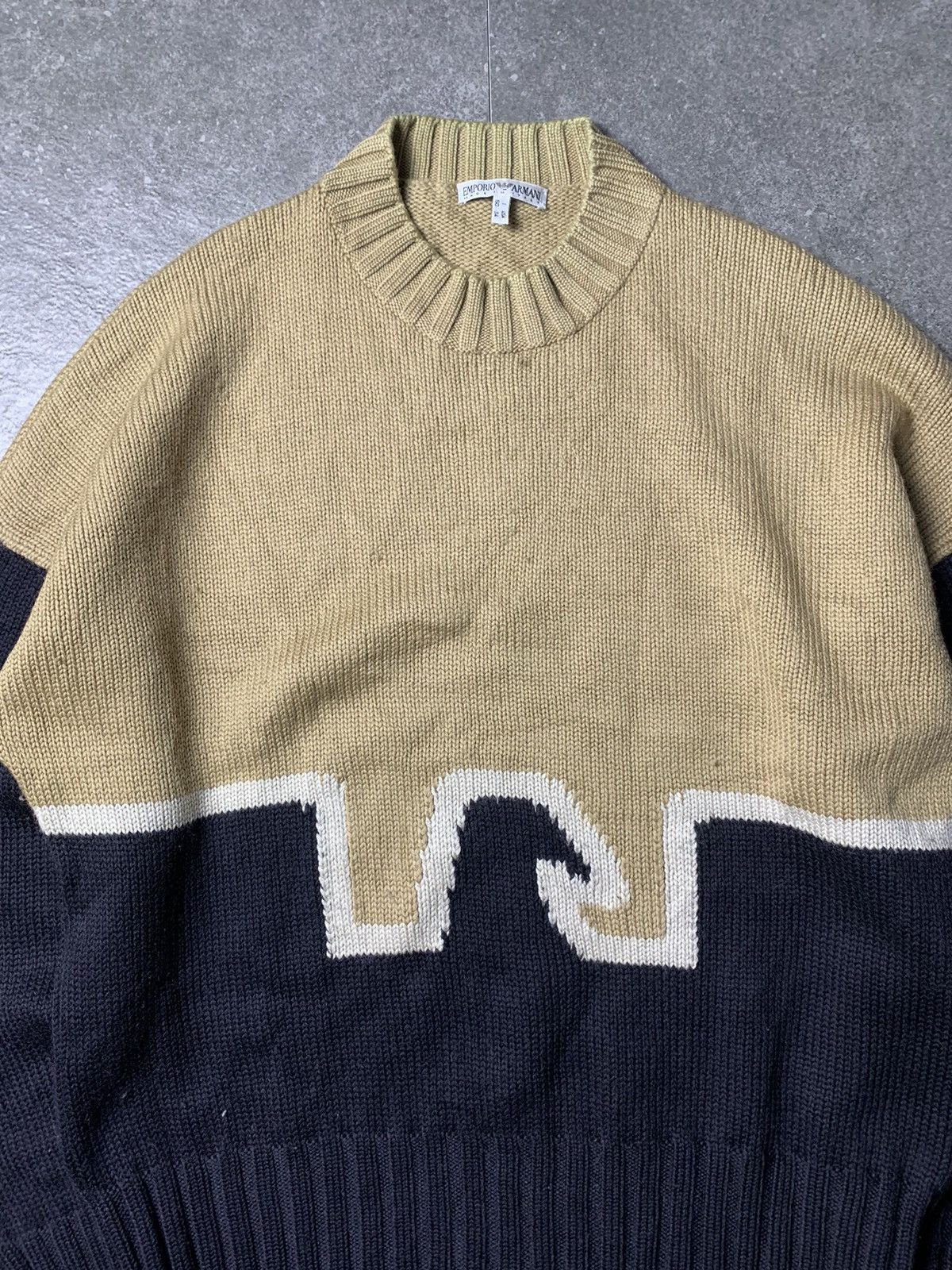 Emporio Armani 1990s Emporio Armani Logo Knitwear Size US L / EU 52-54 / 3 - 3 Thumbnail