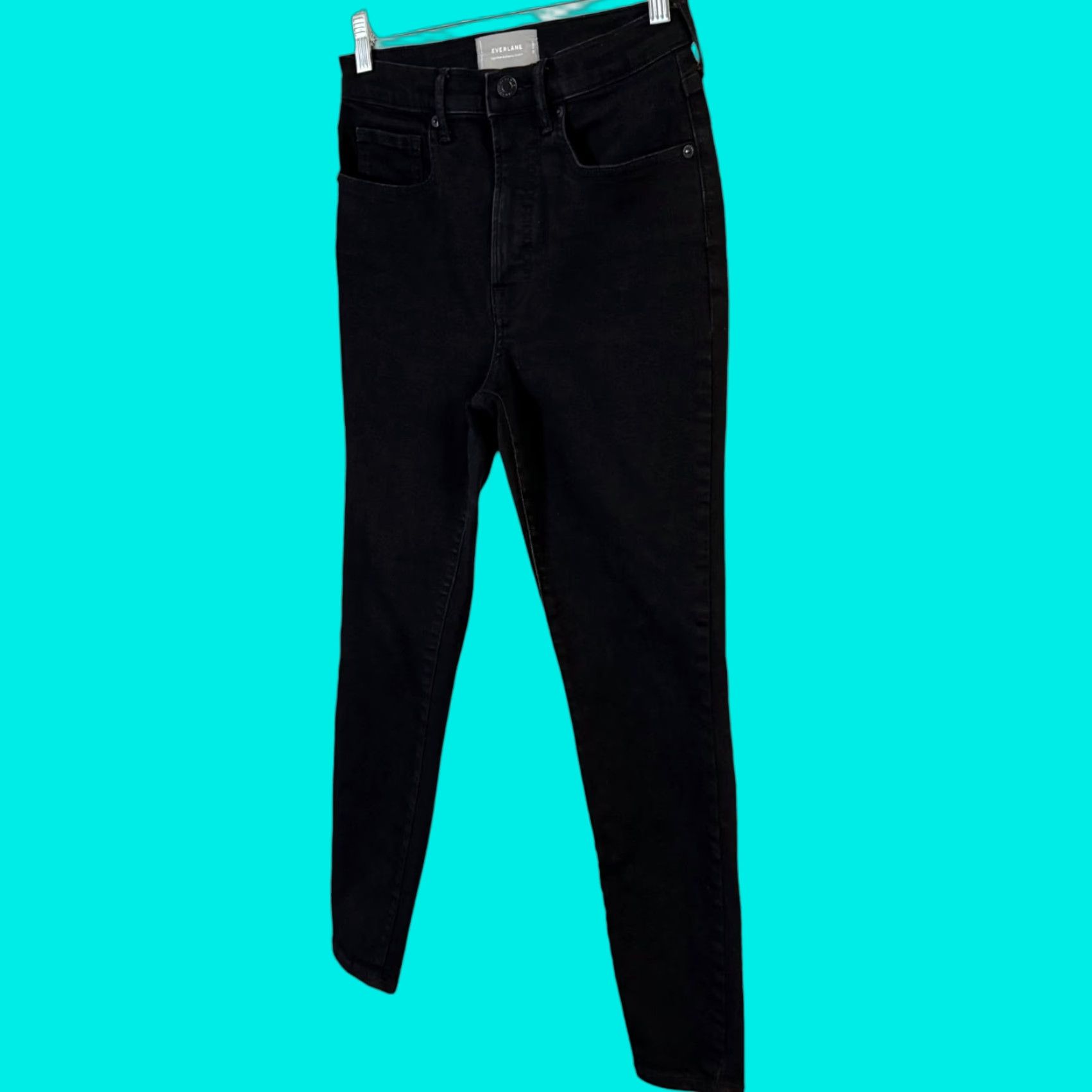 Everlane VINTAGE Everlane Skinny Ankle Denim Jeans Black Women's 28 High-Rise Authentic Stretch Size 28" / US 6 / IT 42 - 1 Thumbnail