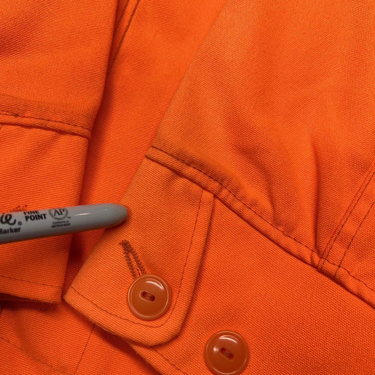 Vintage × Woolrich Woolen Mills VTG Woolrich Jacket Orange Blaze Hunting Zip Workwear 90s Size US M / EU 48-50 / 2 - 14 Thumbnail
