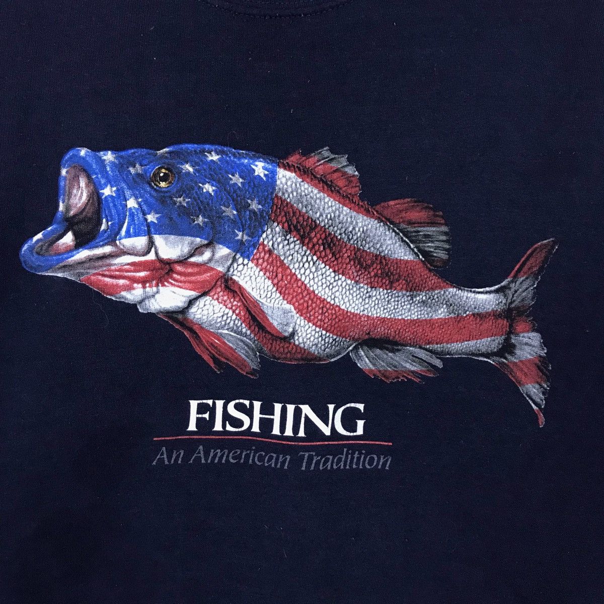 Jerzees Vintage Jerzees Fishing An American Tradition Pullover Size US L / EU 52-54 / 3 - 3 Thumbnail