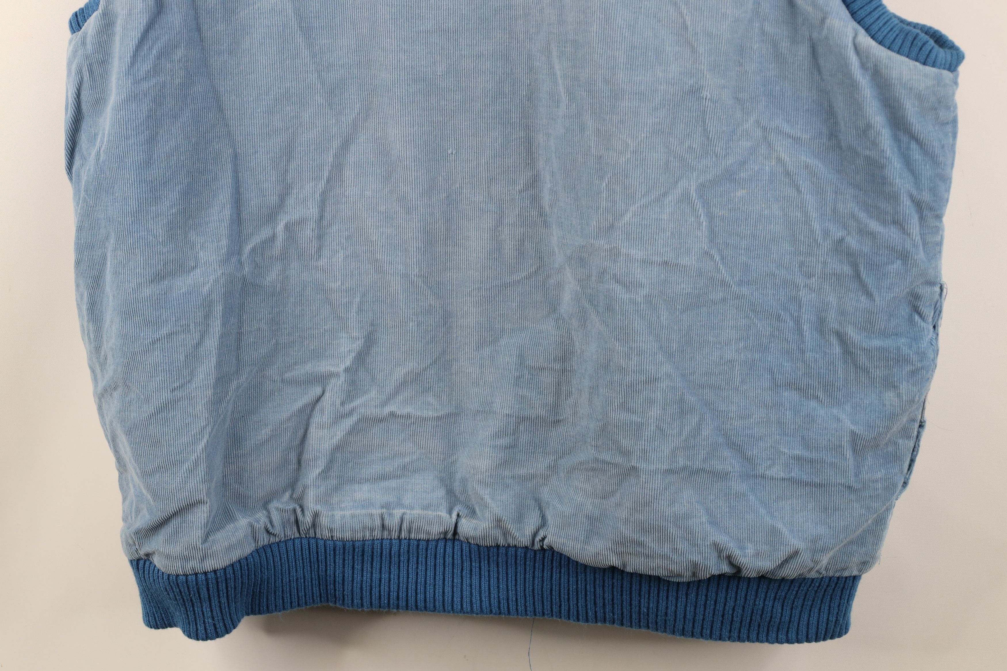 Vintage Vintage 90s Streetwear Quilted Corduroy Vest Jacket Blue Size US XXL / EU 58 / 5 - 17 Thumbnail