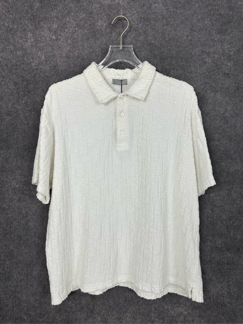 Dior Dior Old flower towel full print polo short sleeves Size US XXL / EU 58 / 5 - 1 Thumbnail